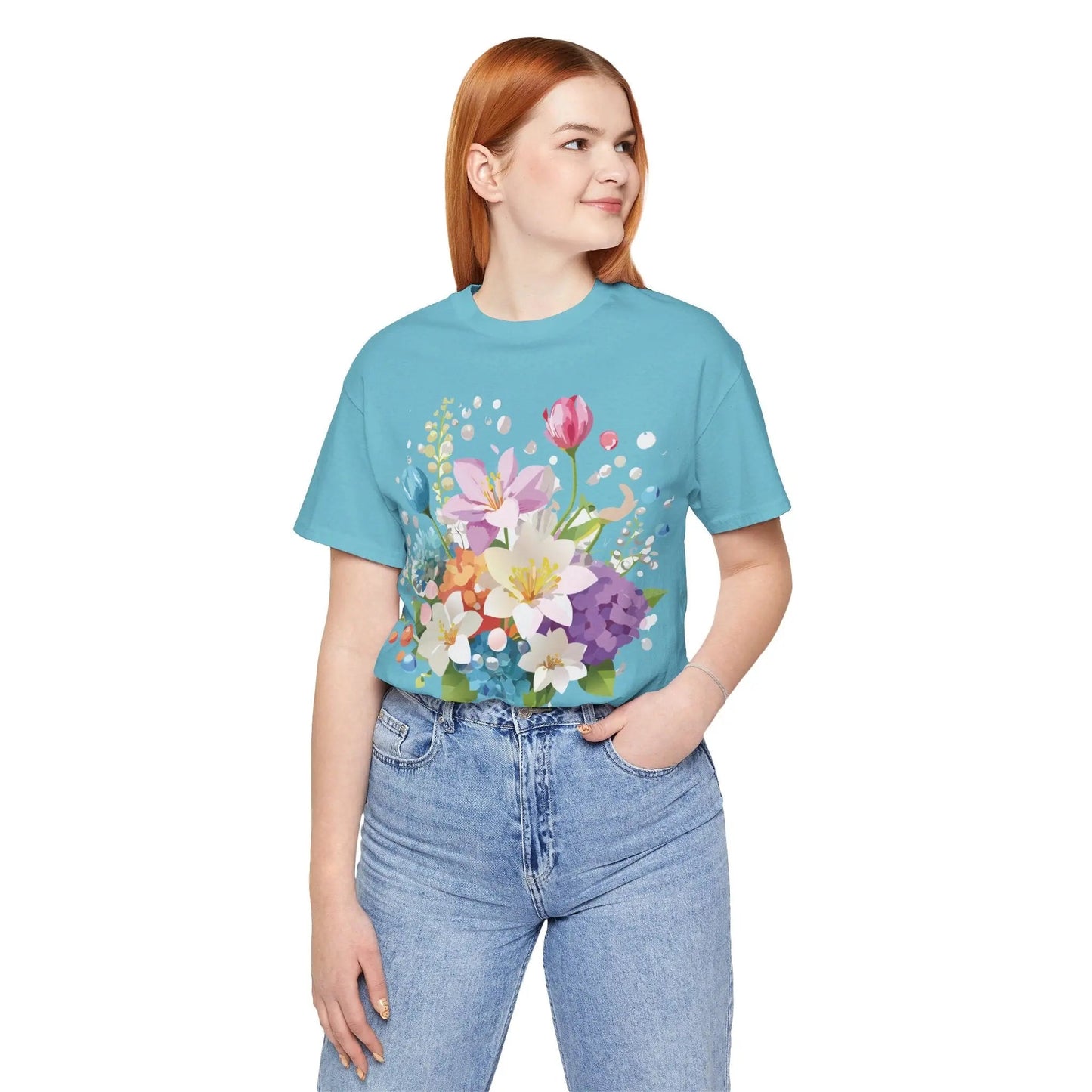Floral Graphic T Shirt Unisex Jersey Short Sleeve Adelpha Art Tee Vintage Inspired Design