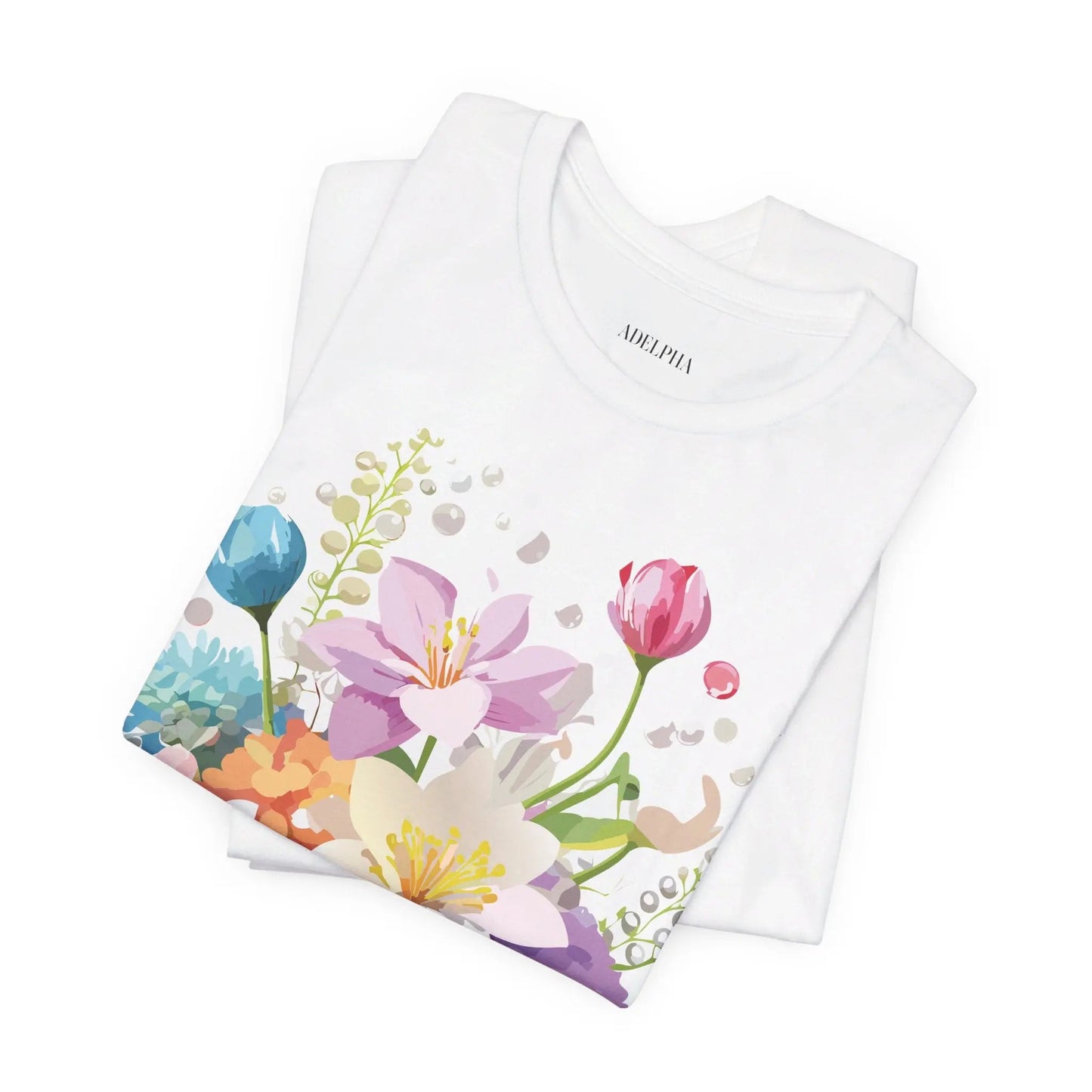 Floral Graphic T Shirt Unisex Jersey Short Sleeve Adelpha Art Tee Vintage Inspired Design