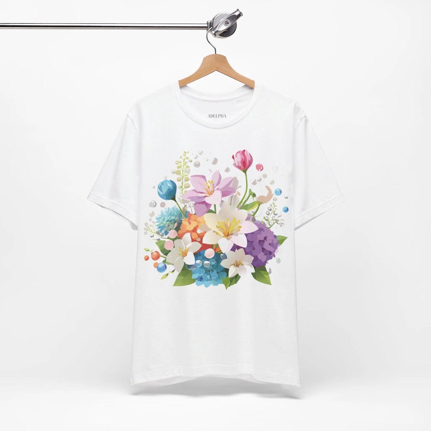 Floral Graphic T Shirt Unisex Jersey Short Sleeve Adelpha Art Tee Vintage Inspired Design
