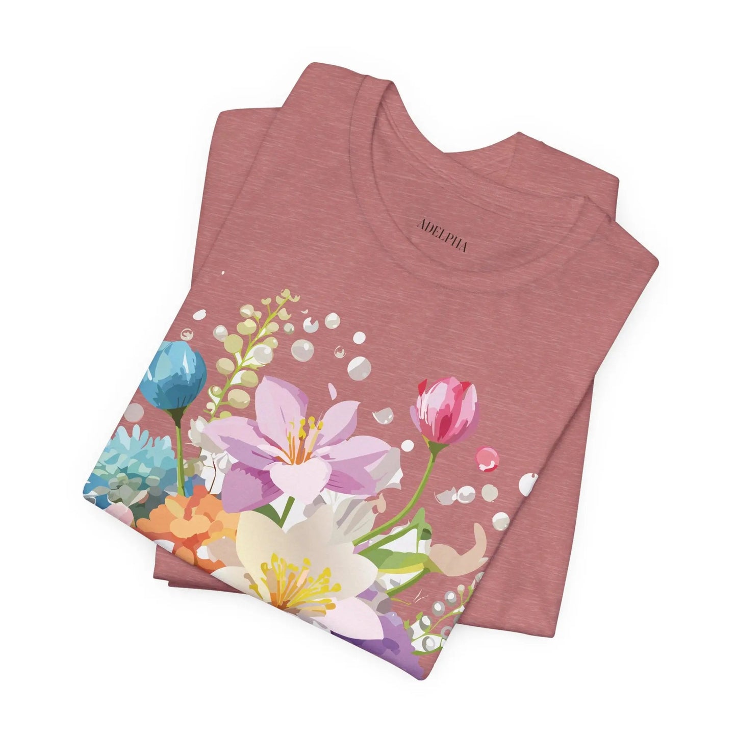 Floral Graphic T Shirt Unisex Jersey Short Sleeve Adelpha Art Tee Vintage Inspired Design