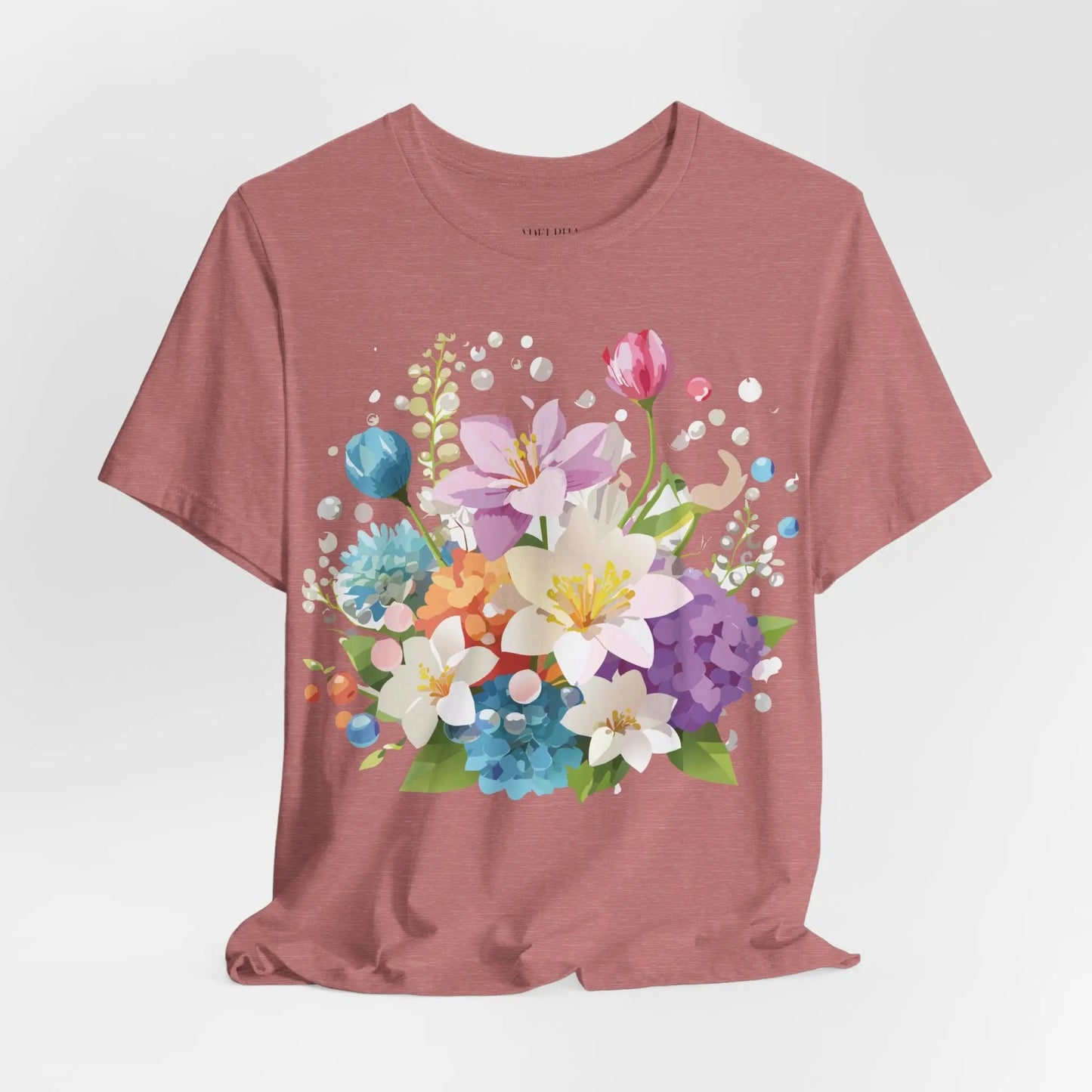 Floral Graphic T Shirt Unisex Jersey Short Sleeve Adelpha Art Tee Vintage Inspired Design