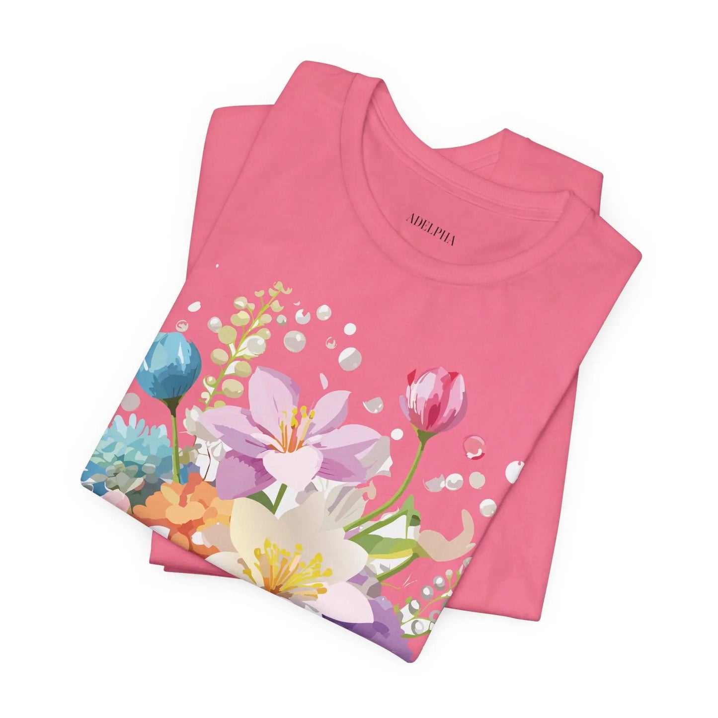 Floral Graphic T Shirt Unisex Jersey Short Sleeve Adelpha Art Tee Vintage Inspired Design