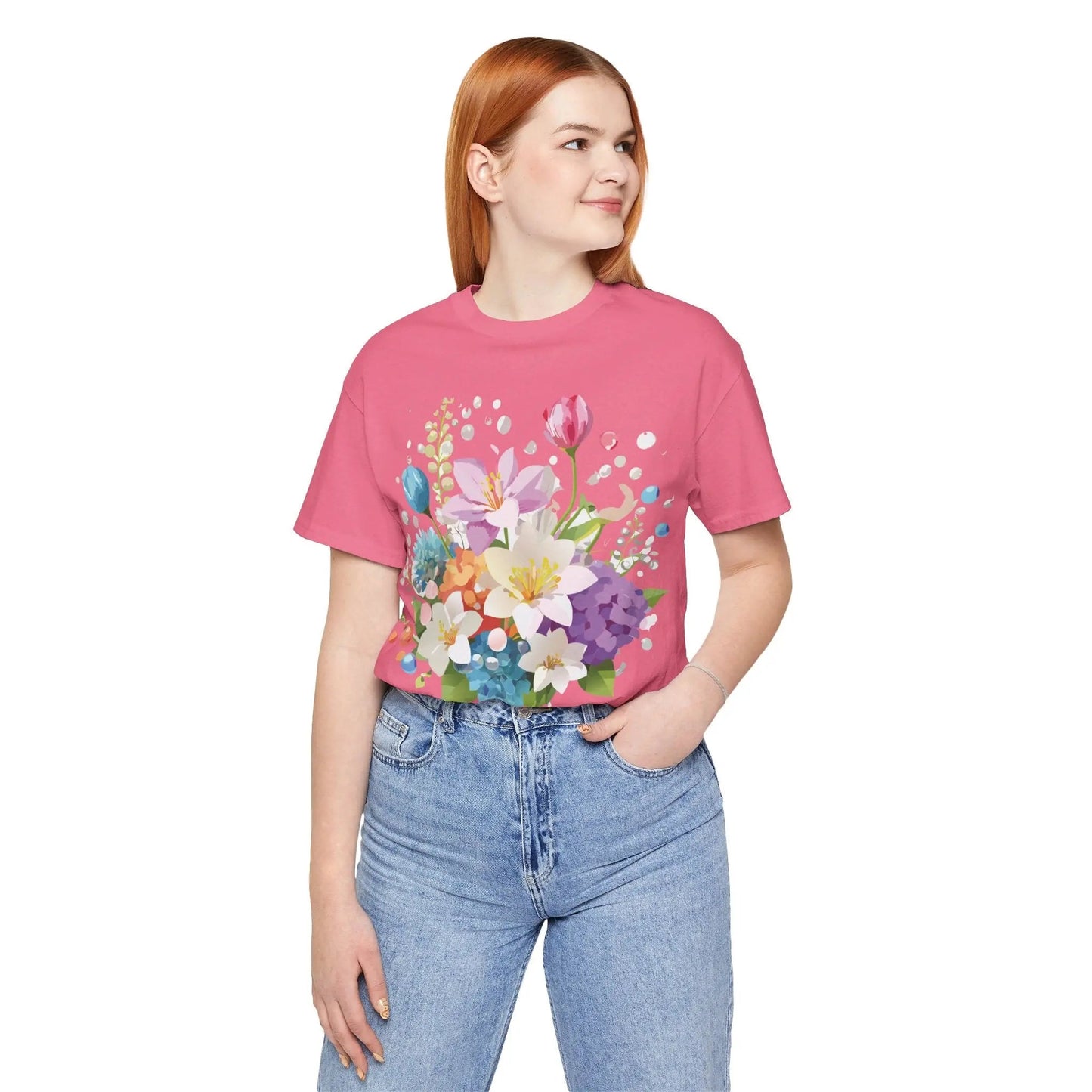 Floral Graphic T Shirt Unisex Jersey Short Sleeve Adelpha Art Tee Vintage Inspired Design