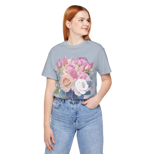 Floral Graphic Unisex 100 Cotton Vintage Artwork Short Sleeve Jersey 12
