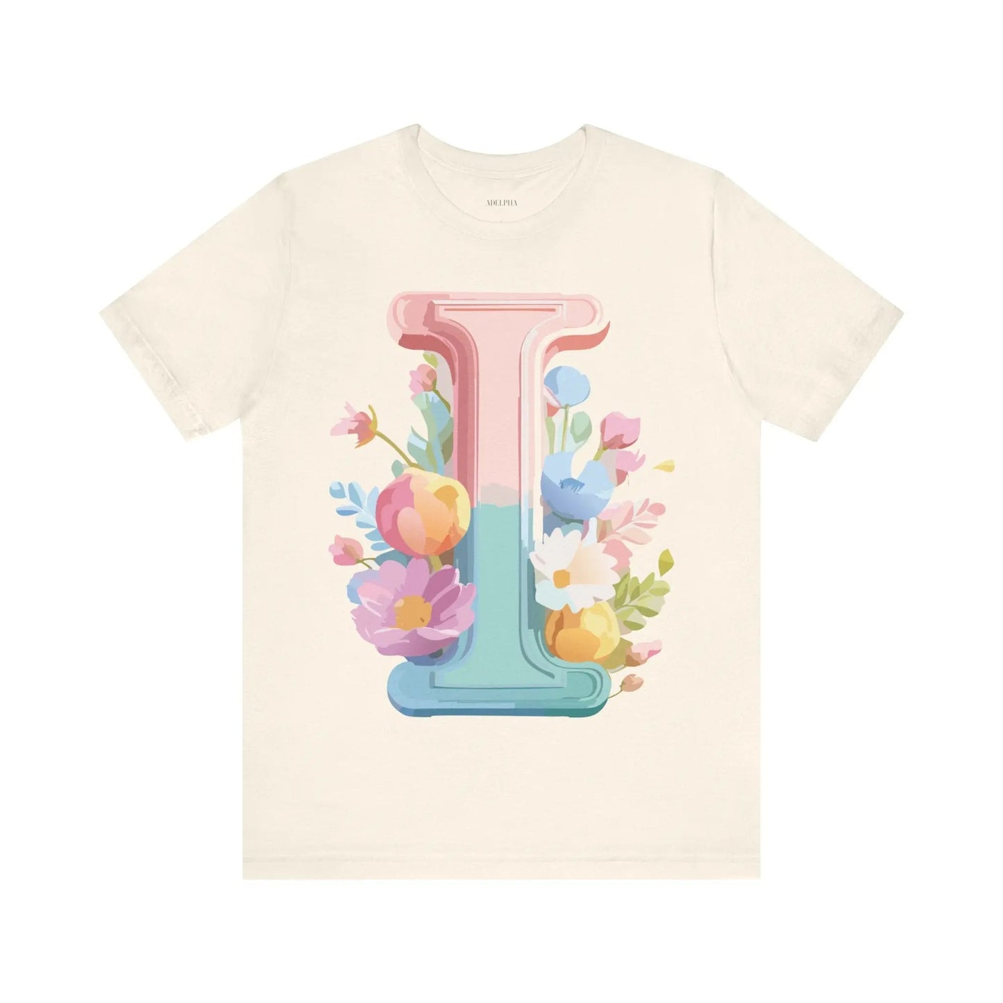 Letter I Shirt Unisex Graphic Tee Adelpha Premium Soft Cotton Vintage Inspired Artwork