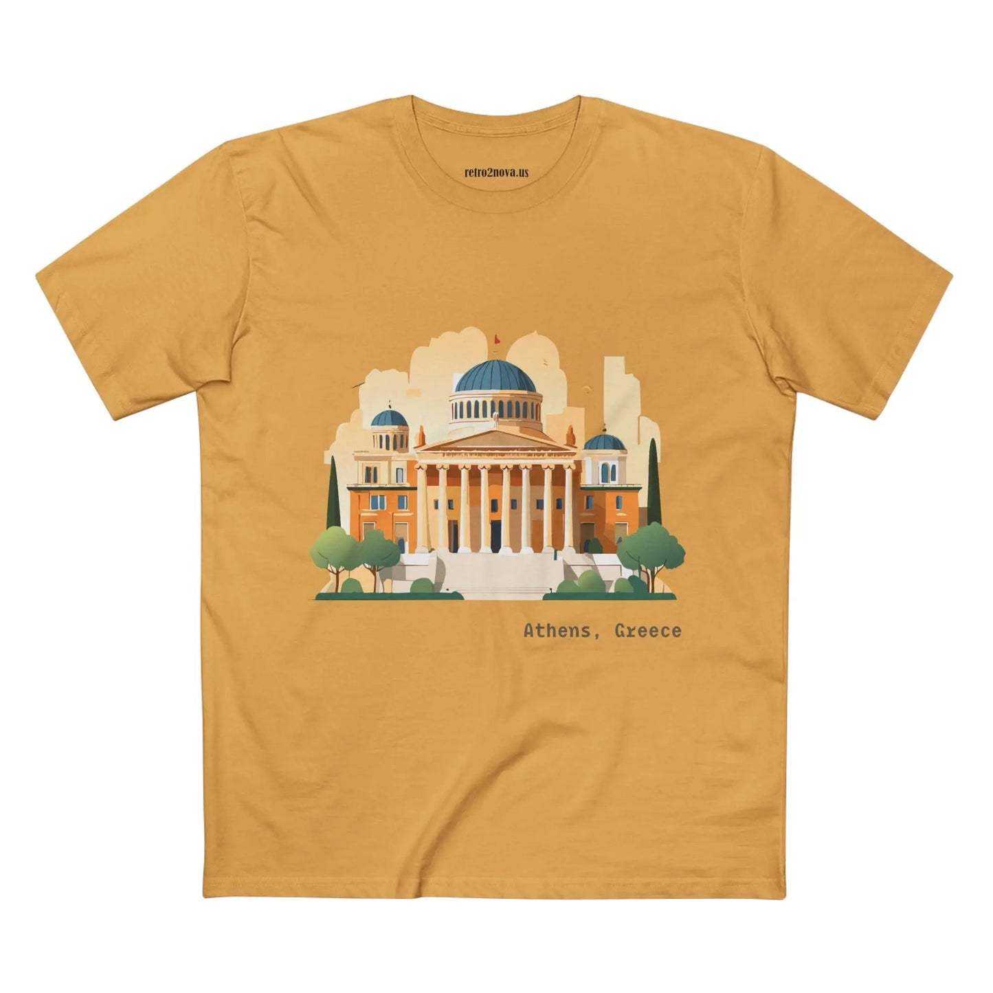Greece Travel Shirt Unisex Cotton Tee With Original Art By Retro2Nova Design Limited Edition