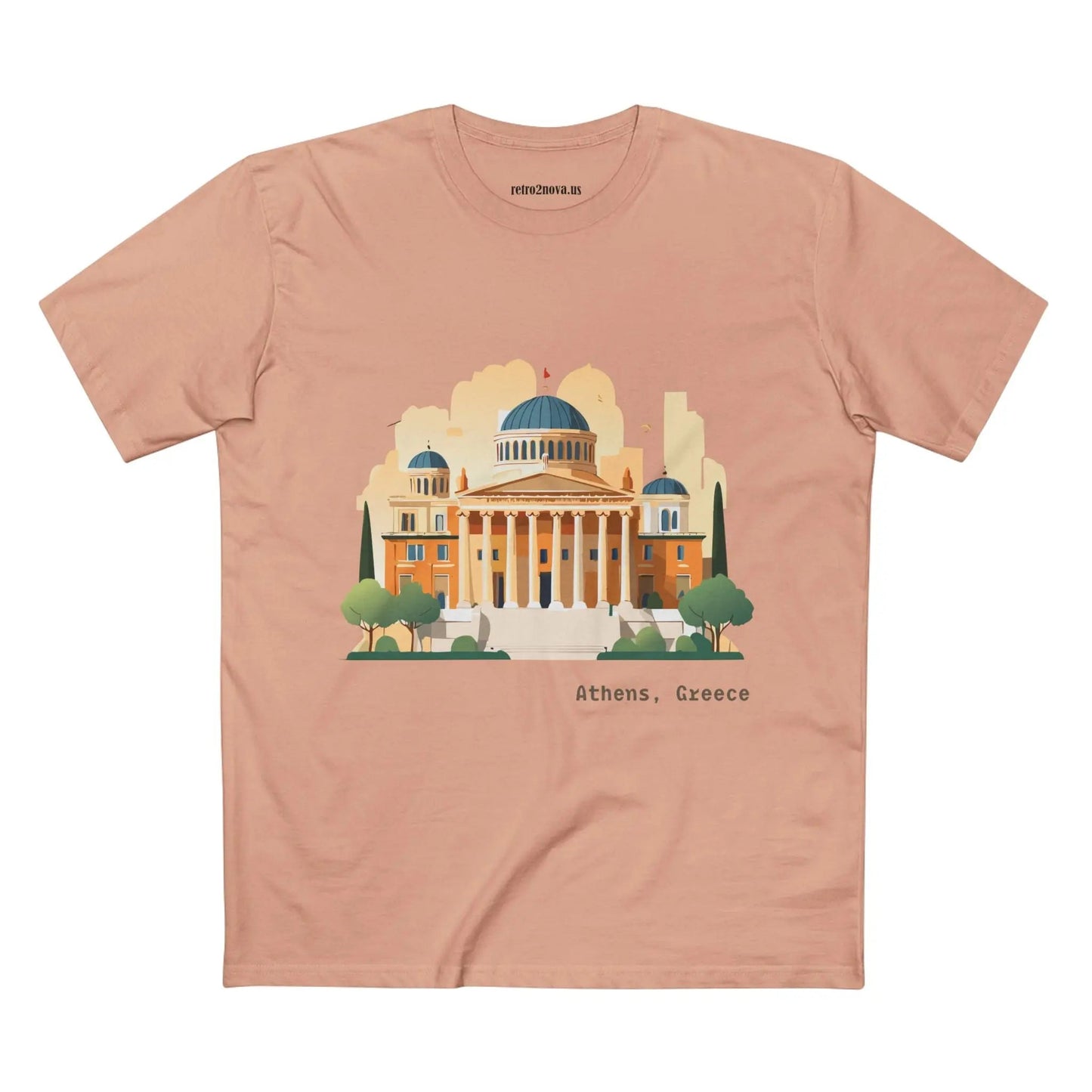Greece Travel Shirt Unisex Cotton Tee With Original Art By Retro2Nova Design Limited Edition