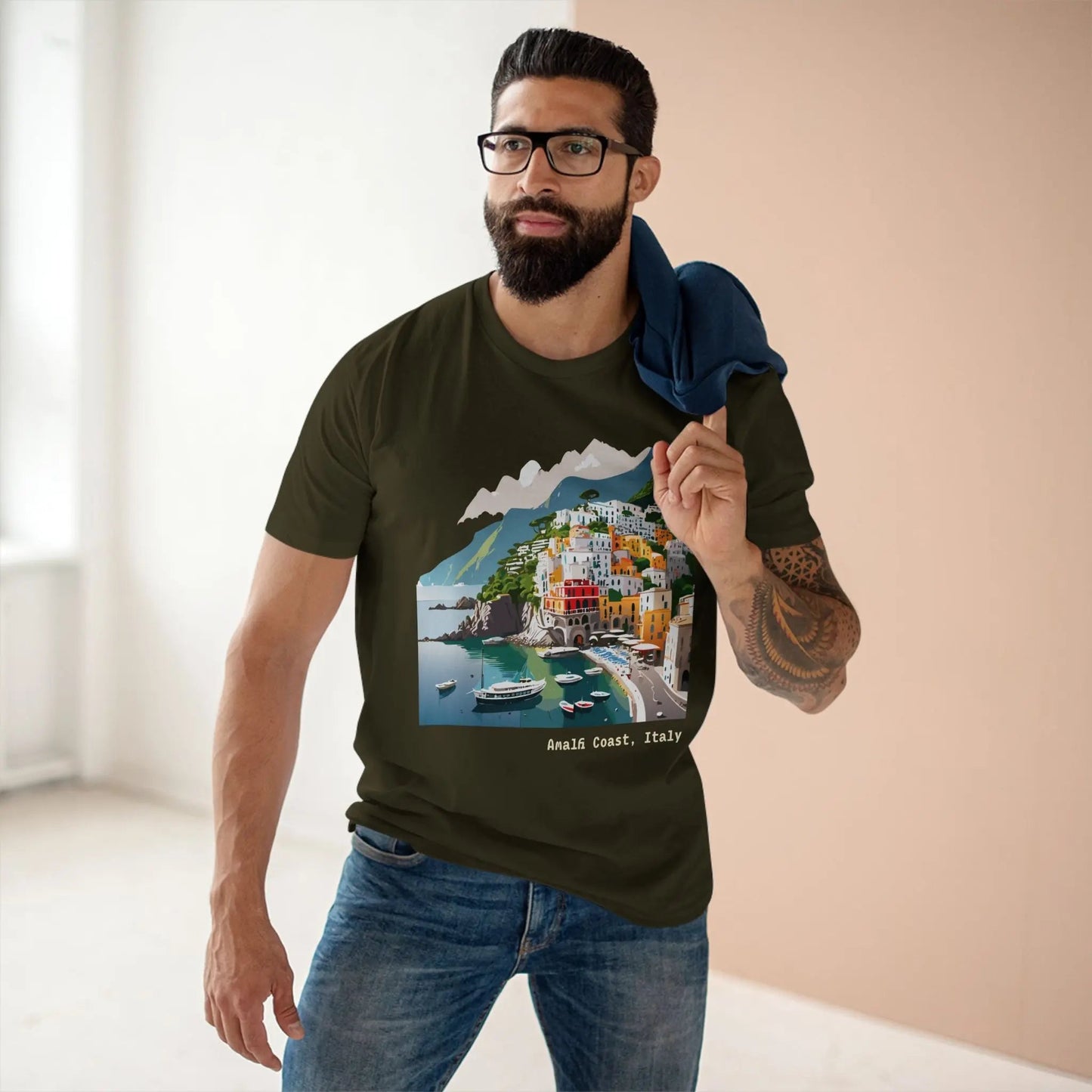 Italy Travel Shirt Unisex Premium Cotton Tee With Original Art Design Retro2Nova