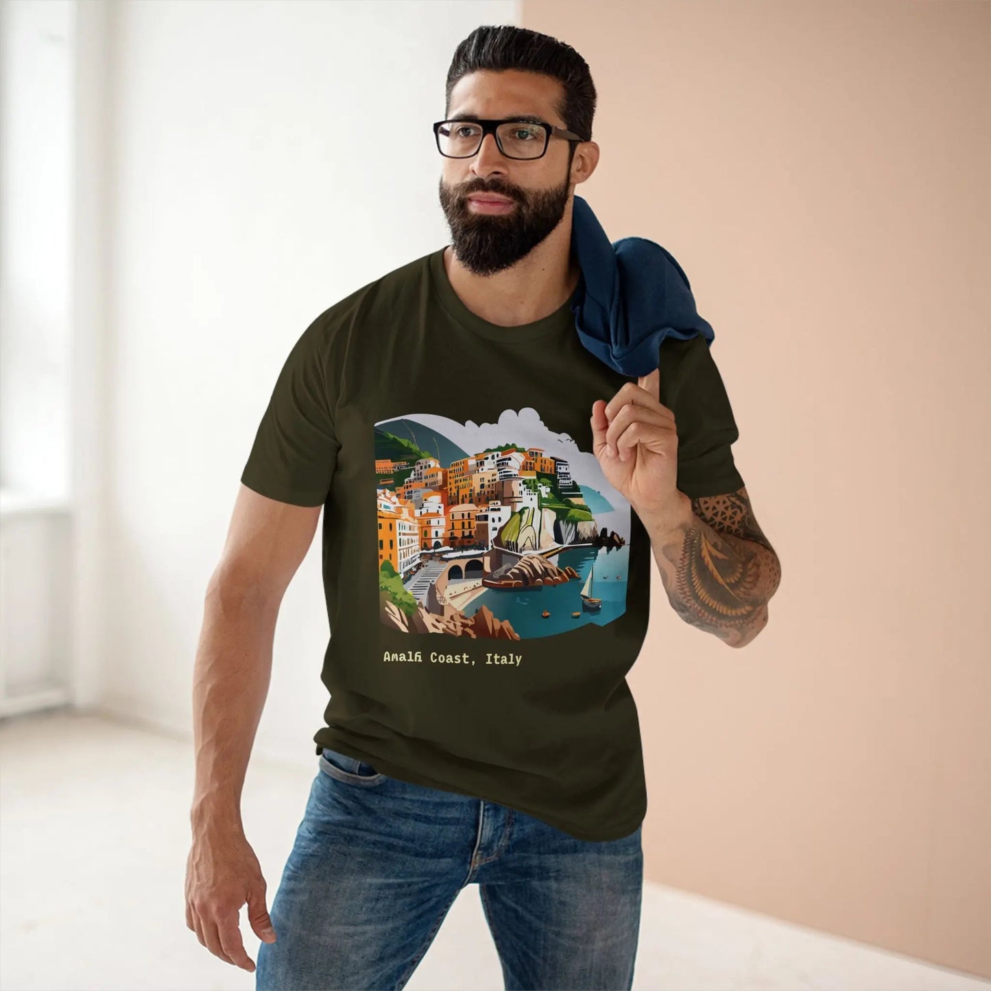 Italy Travel Shirt Unisex Tourist Tee With Original Art Design Premium Cotton Quality Fabric