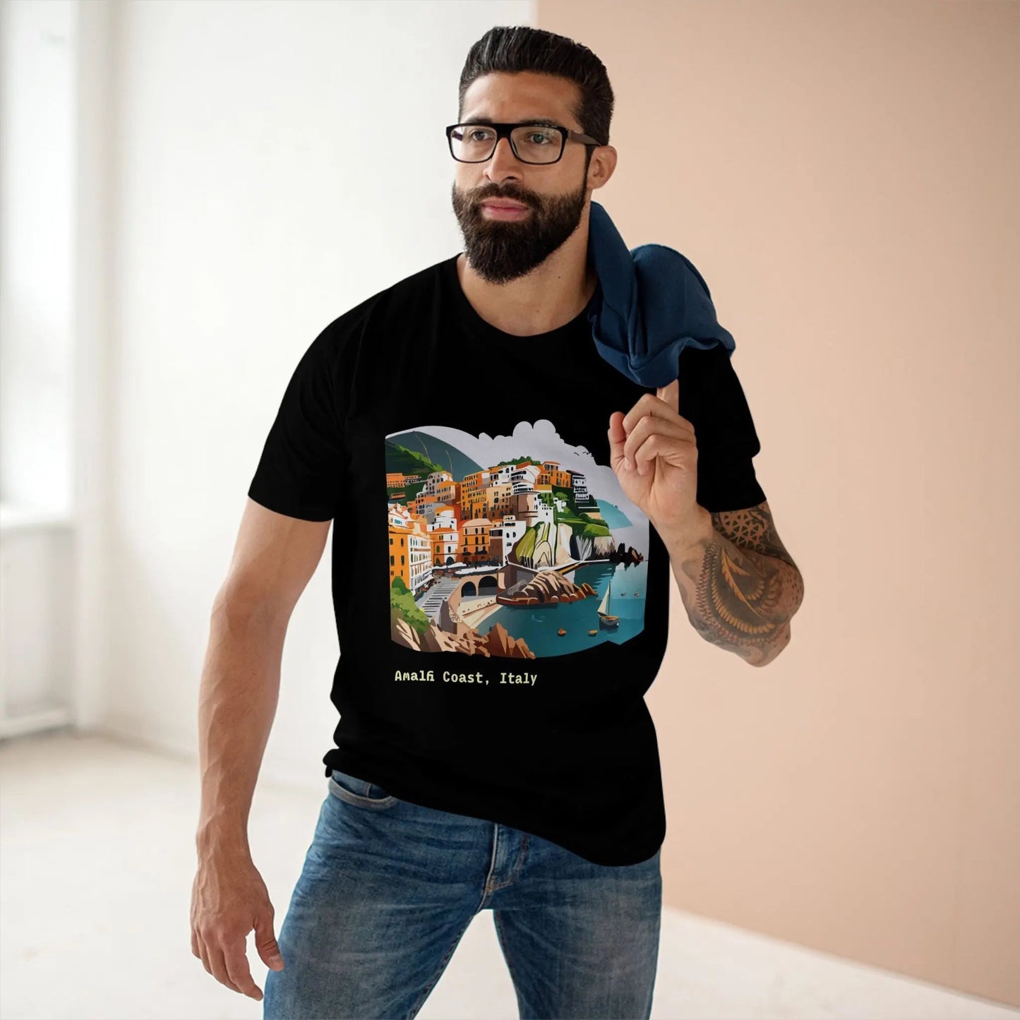 Italy Travel Shirt Unisex Tourist Tee With Original Art Design Premium Cotton Quality Fabric