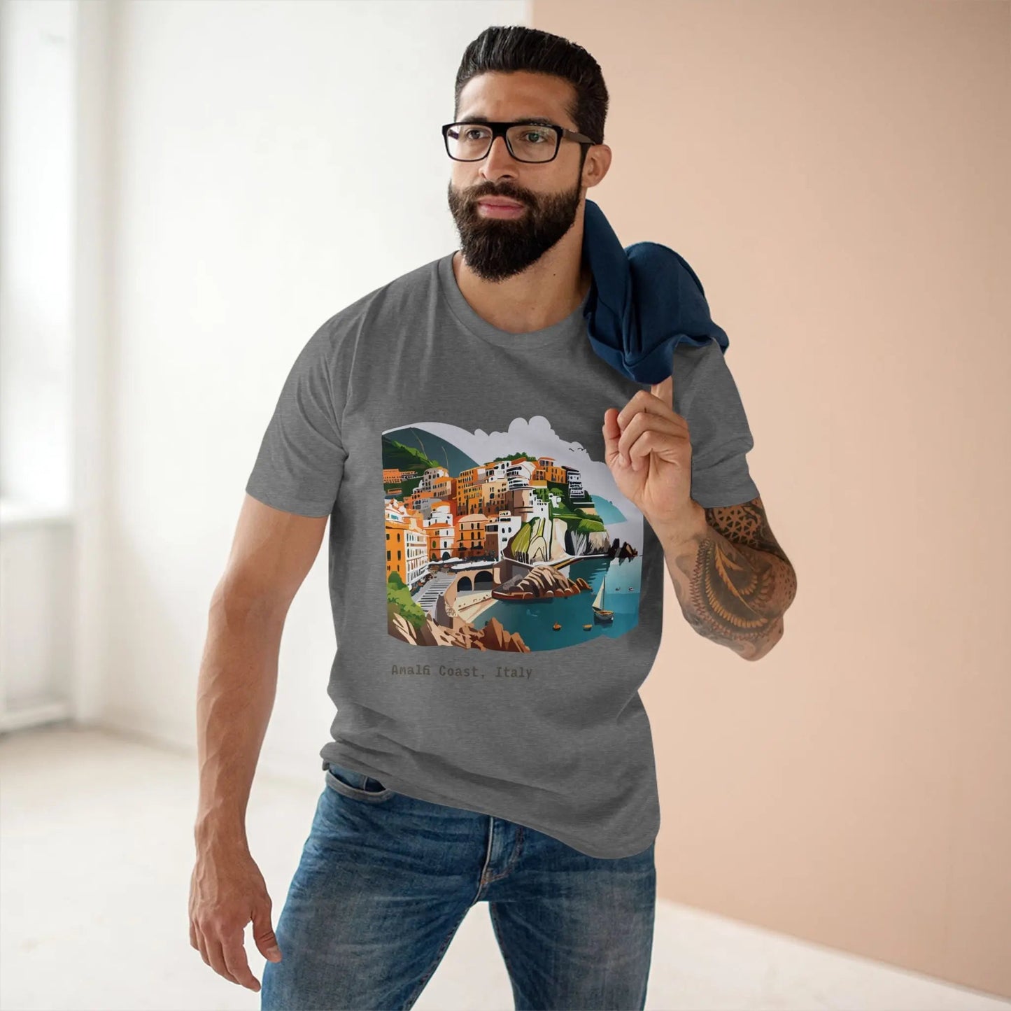 Italy Travel Shirt Unisex Tourist Tee With Original Art Design Premium Cotton Quality Fabric