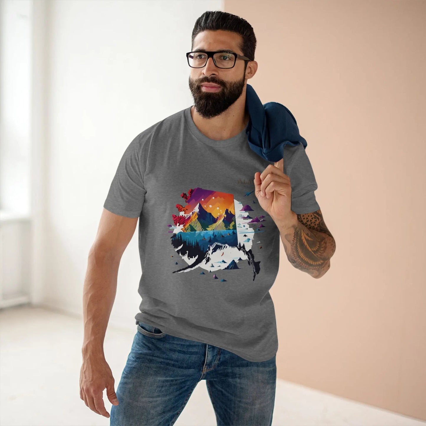Alaska State Shirt Unisex Premium Cotton Art Tee From Retro2Nova Original Art Design Collection