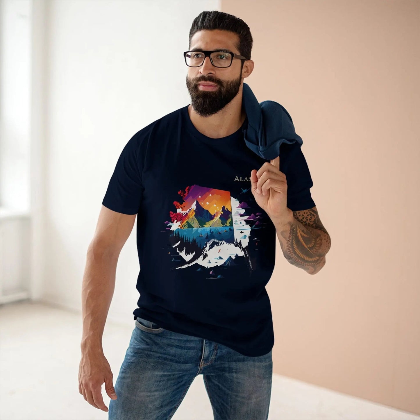 Alaska State Shirt Unisex Premium Cotton Art Tee From Retro2Nova Original Art Design Collection