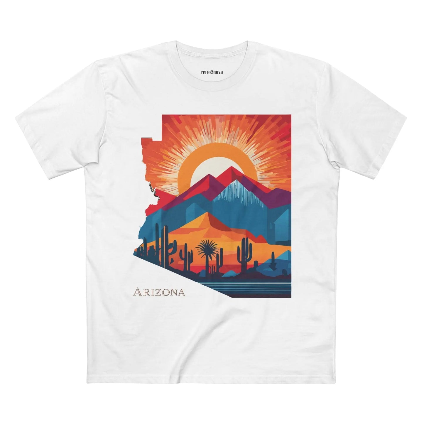 Arizona State Shirt Unisex Premium Cotton Tee with Original Art Design Retro2Nova