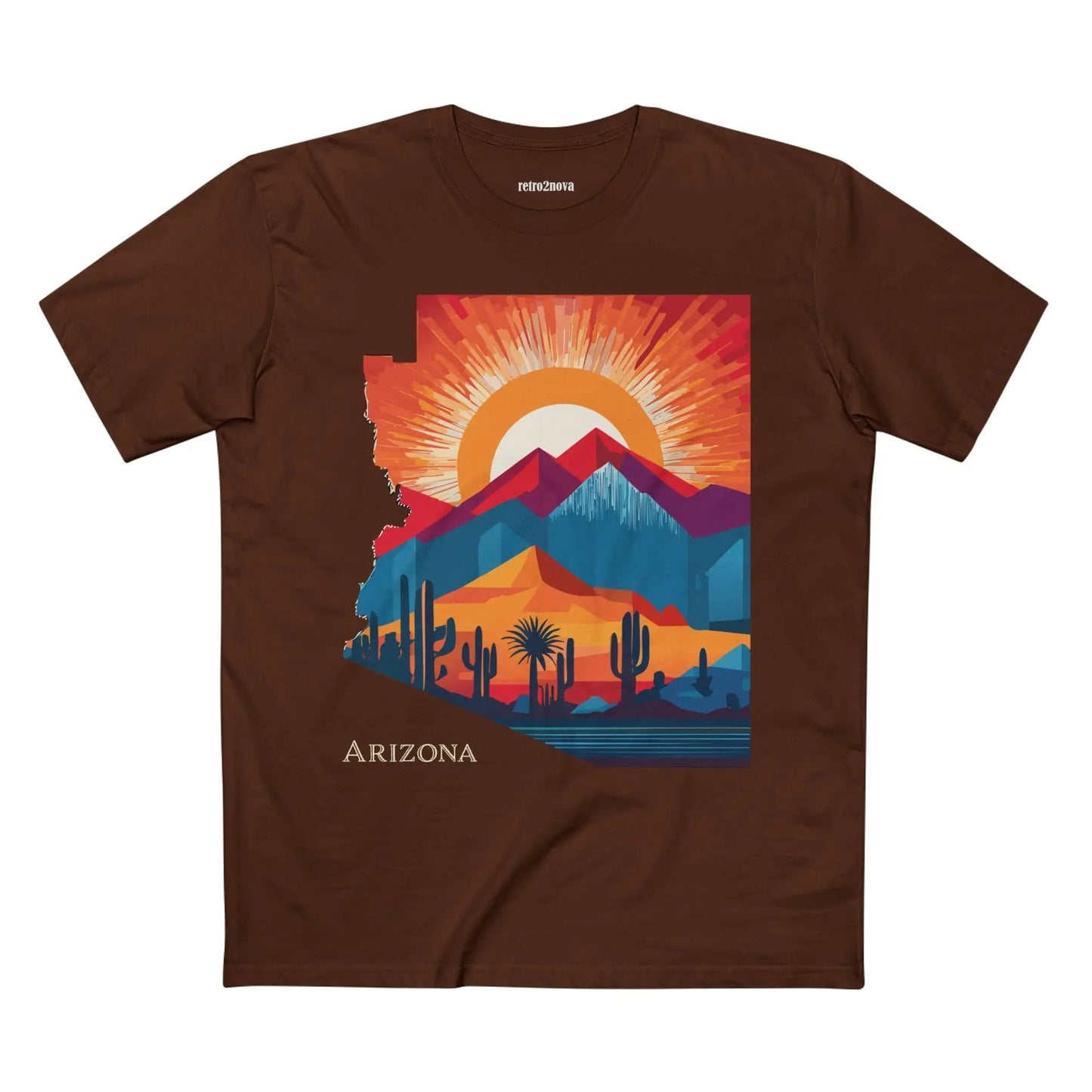Arizona State Shirt Unisex Premium Cotton Tee with Original Art Design Retro2Nova