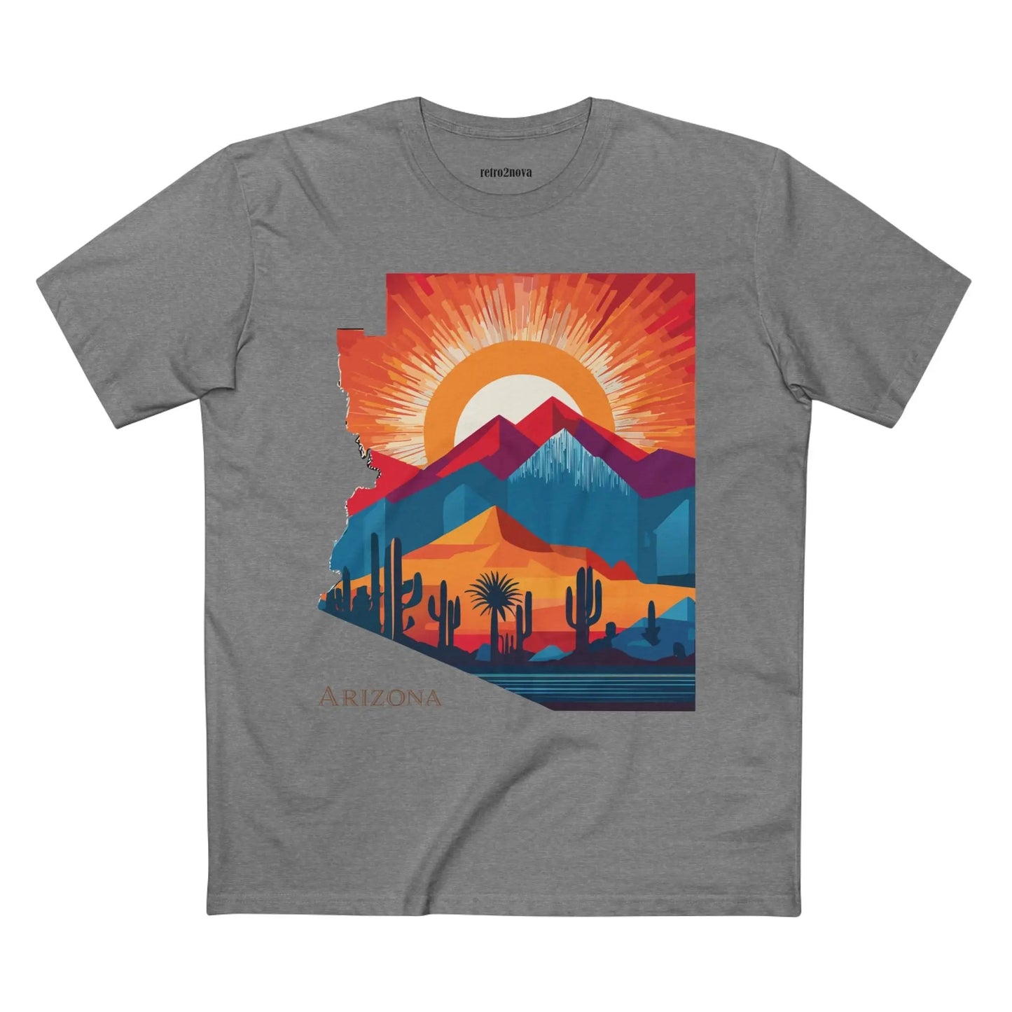 Arizona State Shirt Unisex Premium Cotton Tee with Original Art Design Retro2Nova