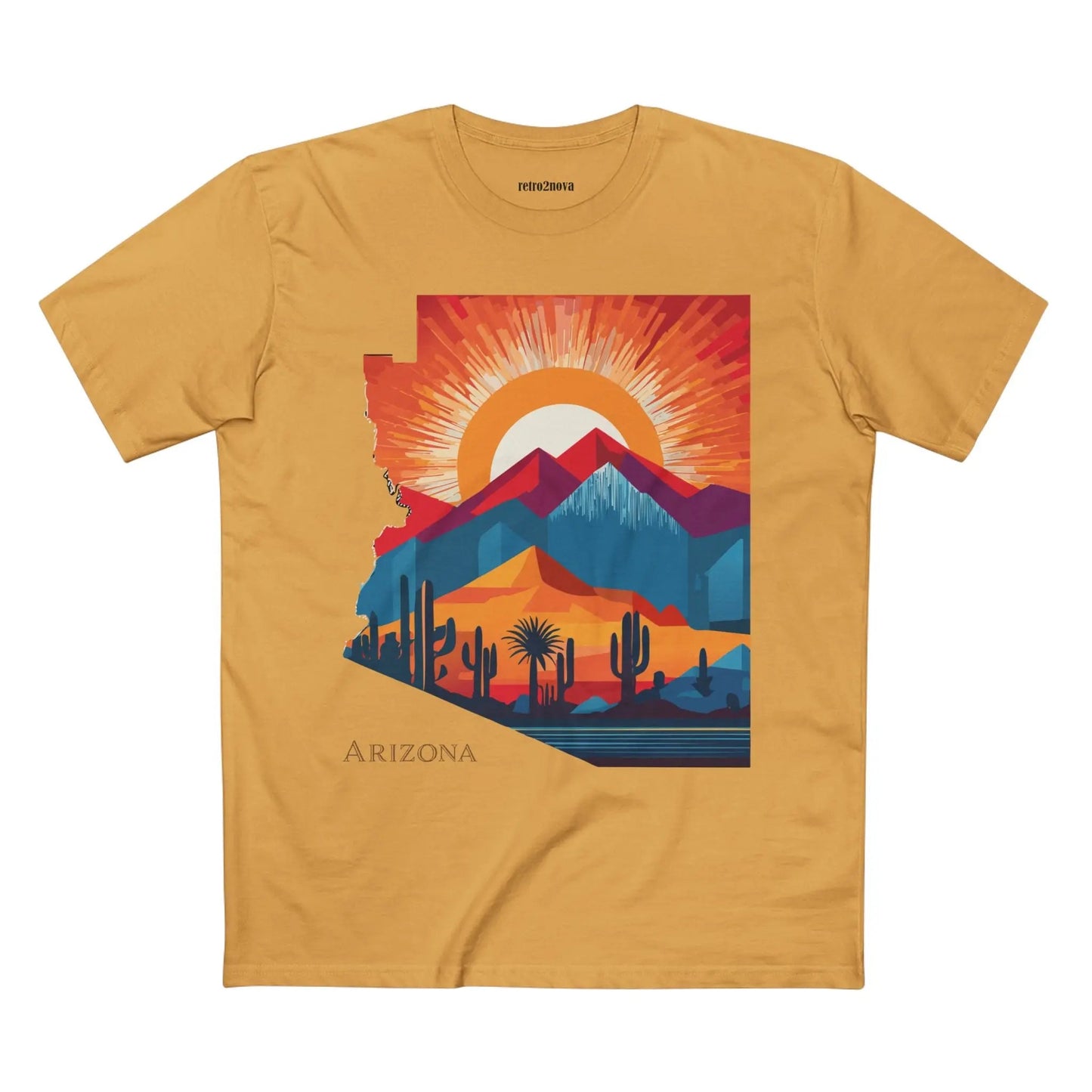 Arizona State Shirt Unisex Premium Cotton Tee with Original Art Design Retro2Nova