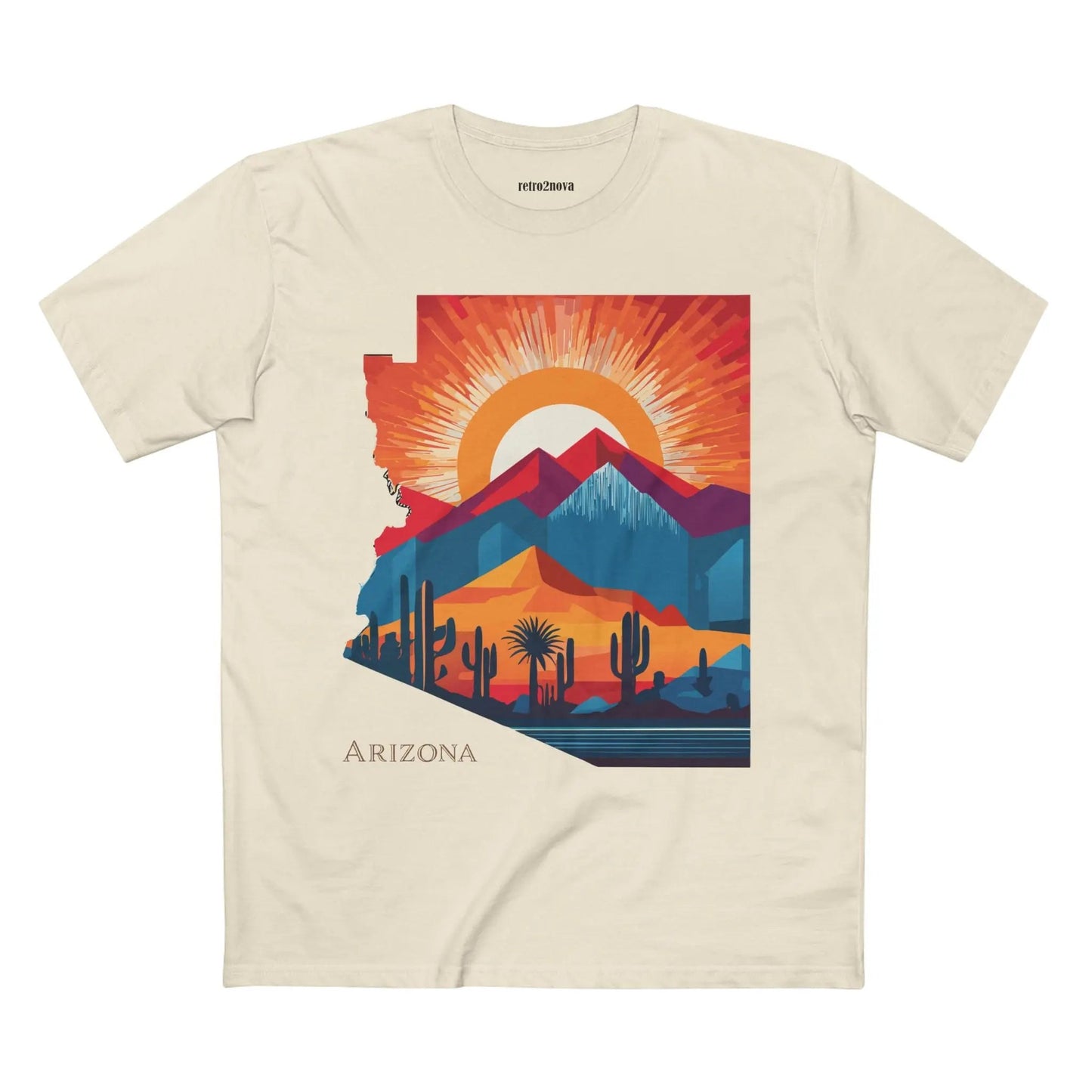 Arizona State Shirt Unisex Premium Cotton Tee with Original Art Design Retro2Nova