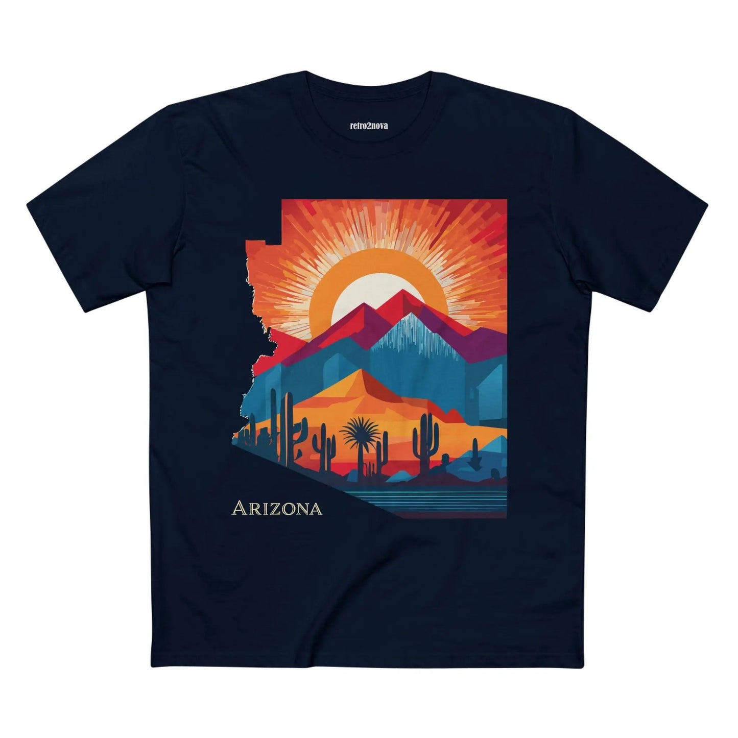 Arizona State Shirt Unisex Premium Cotton Tee with Original Art Design Retro2Nova