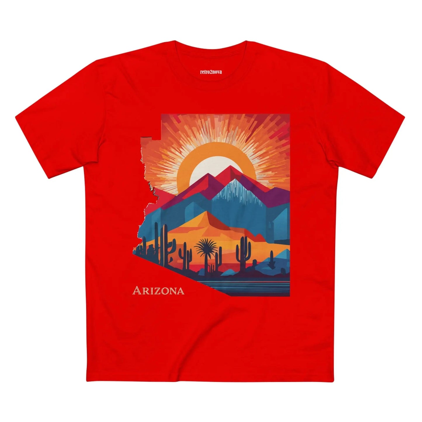 Arizona State Shirt Unisex Premium Cotton Tee with Original Art Design Retro2Nova