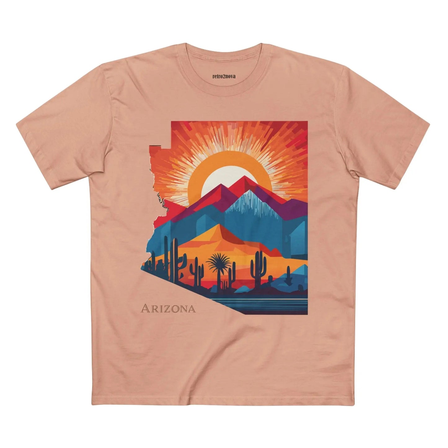 Arizona State Shirt Unisex Premium Cotton Tee with Original Art Design Retro2Nova
