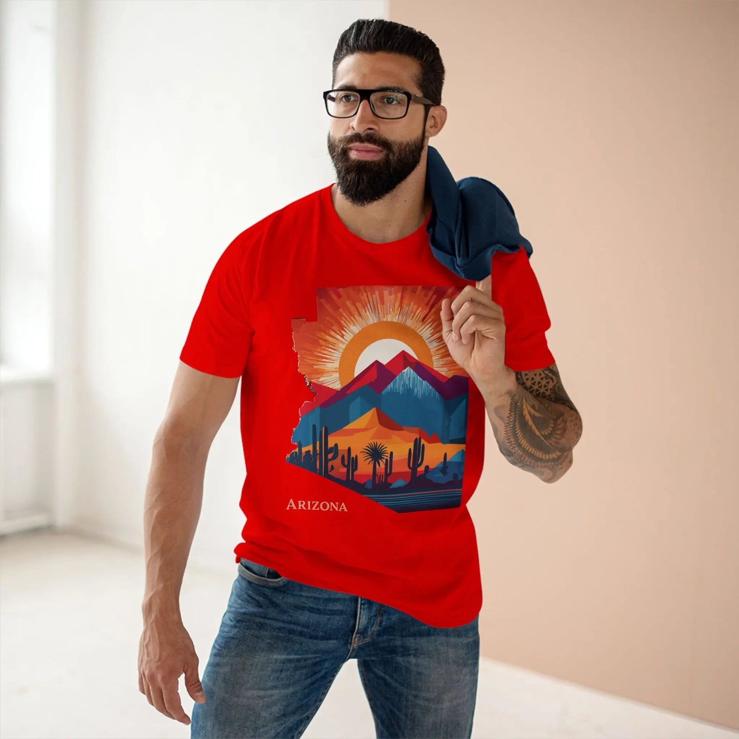 Arizona State Shirt Unisex Premium Cotton Tee with Original Art Design Retro2Nova
