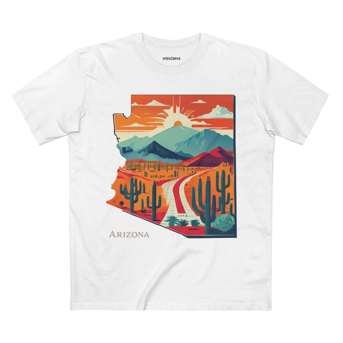 Arizona State Shirt Unisex Premium Cotton Tee With Original Retro2Nova Art Collection