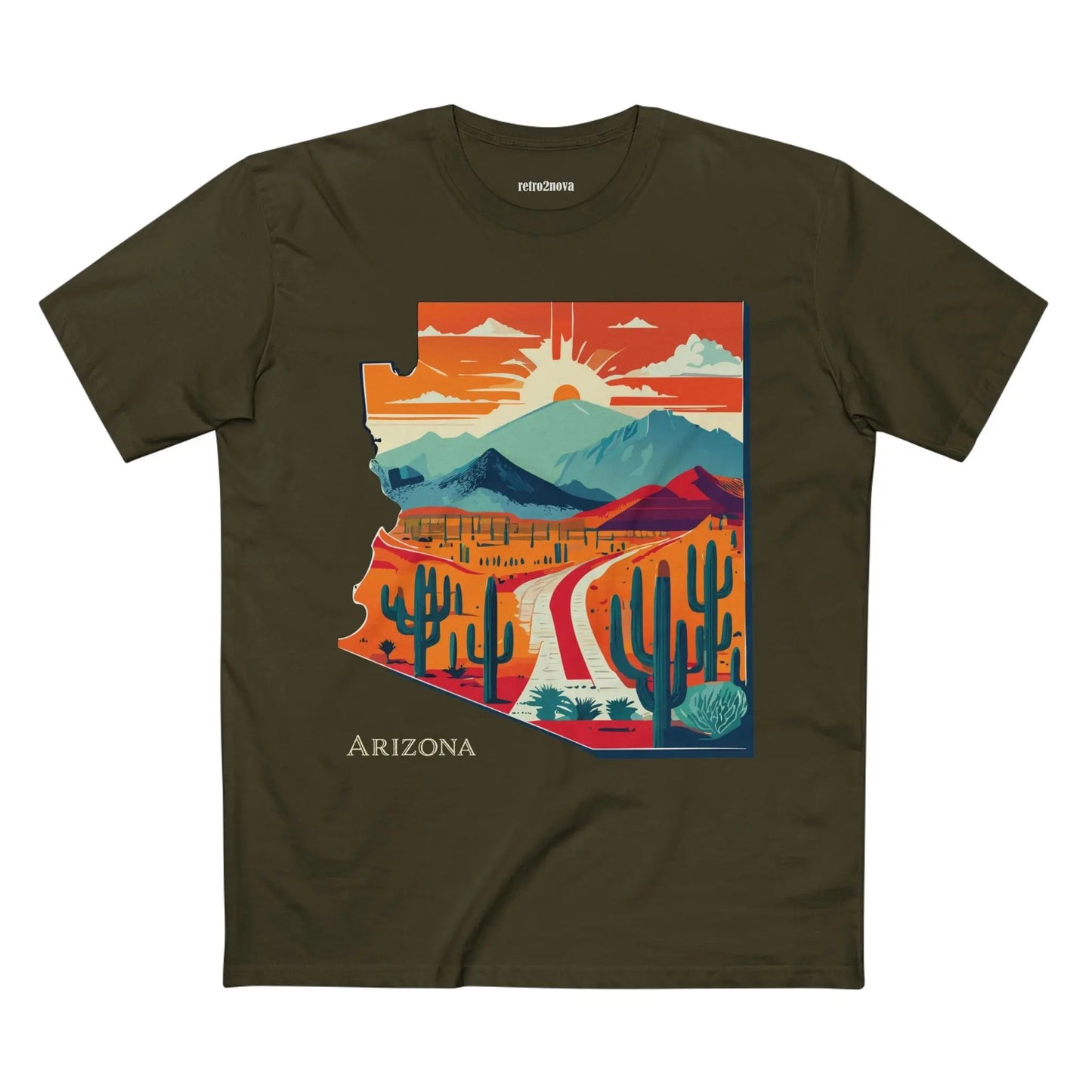 Arizona State Shirt Unisex Premium Cotton Tee With Original Retro2Nova Art Collection