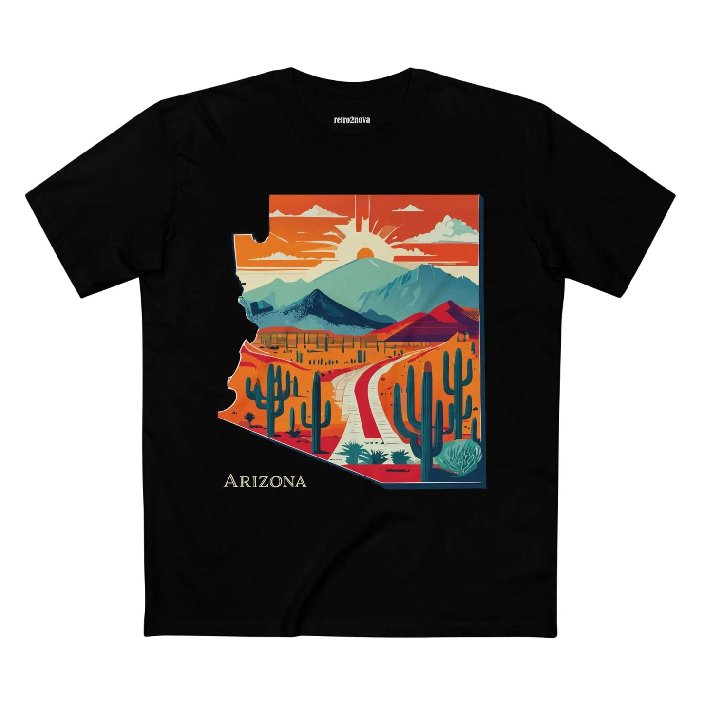 Arizona State Shirt Unisex Premium Cotton Tee With Original Retro2Nova Art Collection