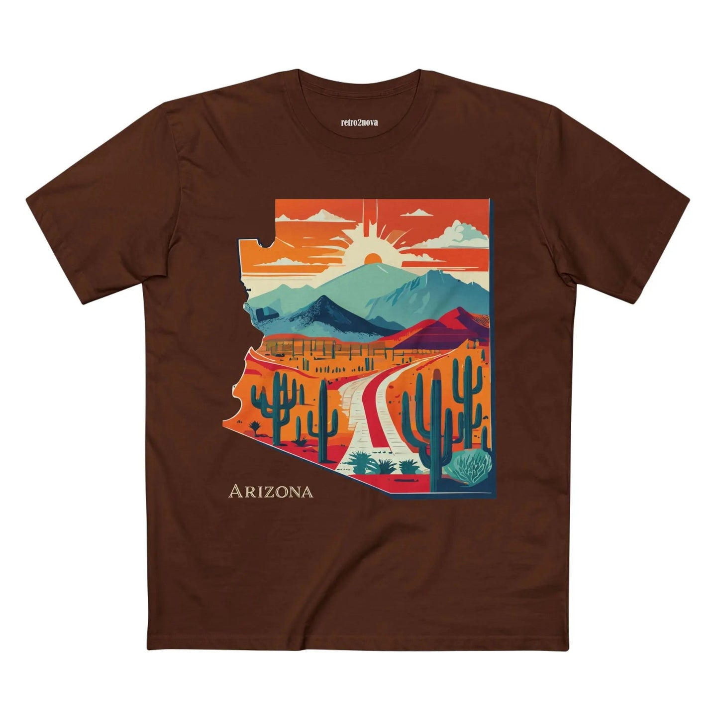 Arizona State Shirt Unisex Premium Cotton Tee With Original Retro2Nova Art Collection