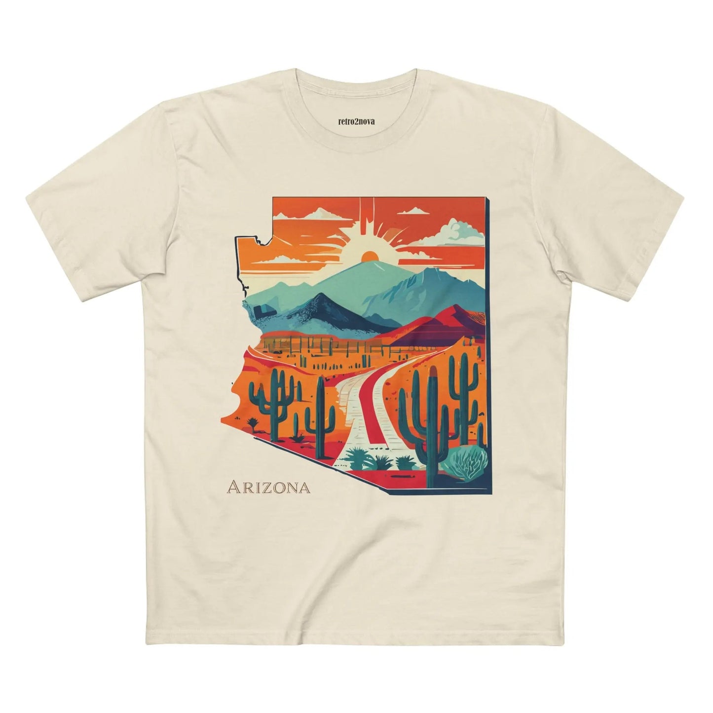 Arizona State Shirt Unisex Premium Cotton Tee With Original Retro2Nova Art Collection