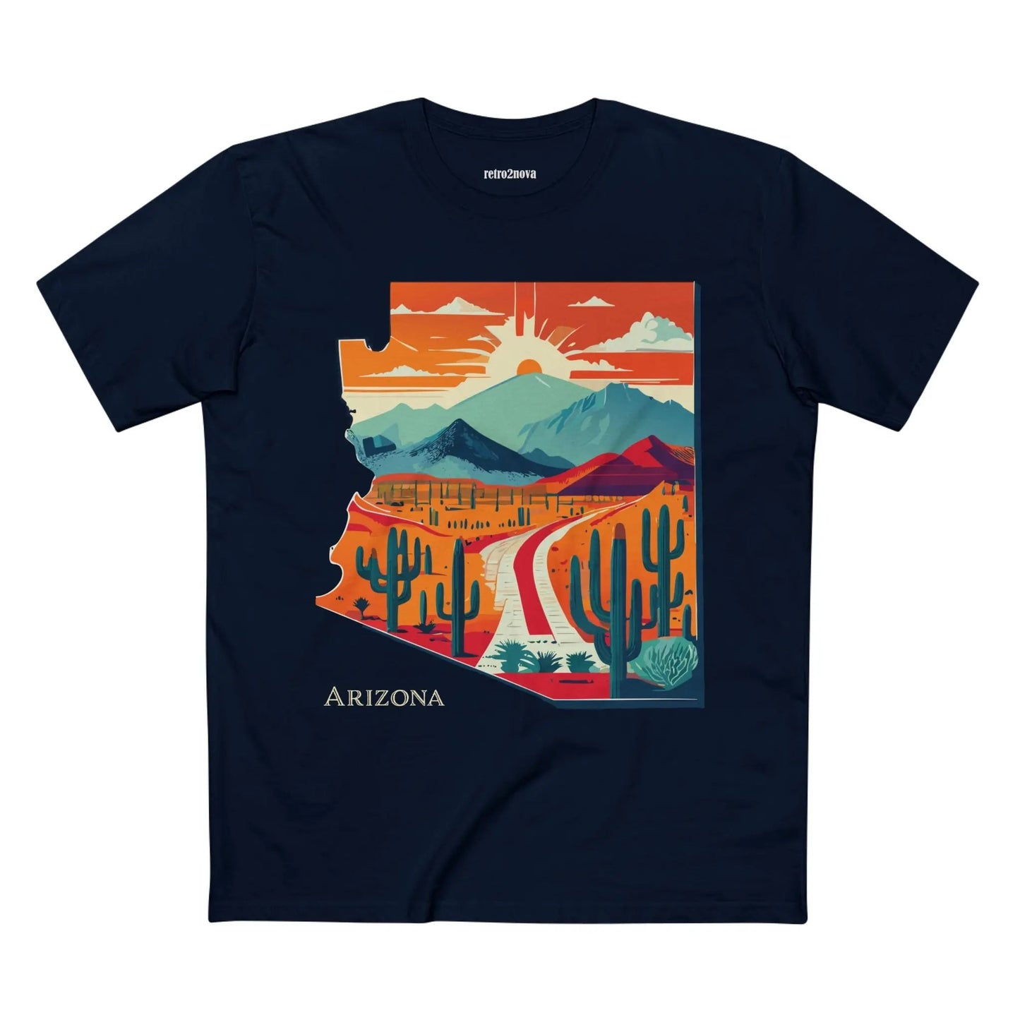 Arizona State Shirt Unisex Premium Cotton Tee With Original Retro2Nova Art Collection