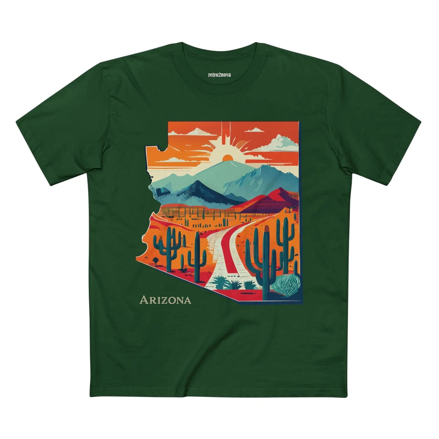 Arizona State Shirt Unisex Premium Cotton Tee With Original Retro2Nova Art Collection