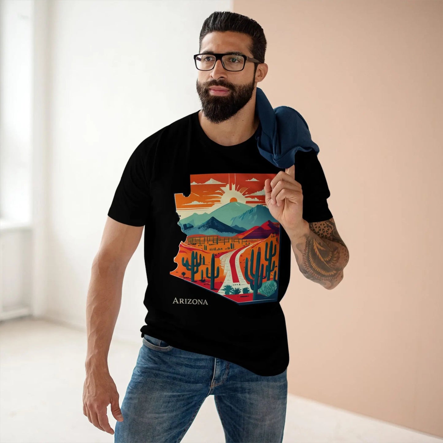 Arizona State Shirt Unisex Premium Cotton Tee With Original Retro2Nova Art Collection