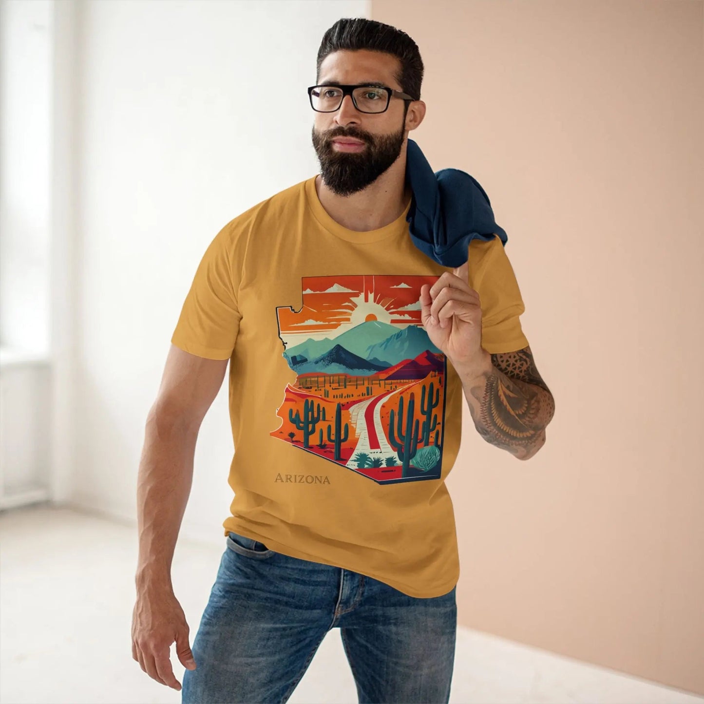 Arizona State Shirt Unisex Premium Cotton Tee With Original Retro2Nova Art Collection