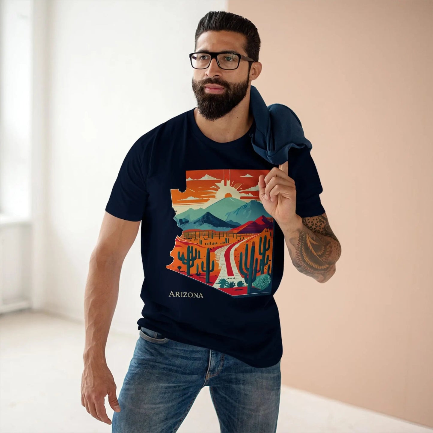 Arizona State Shirt Unisex Premium Cotton Tee With Original Retro2Nova Art Collection