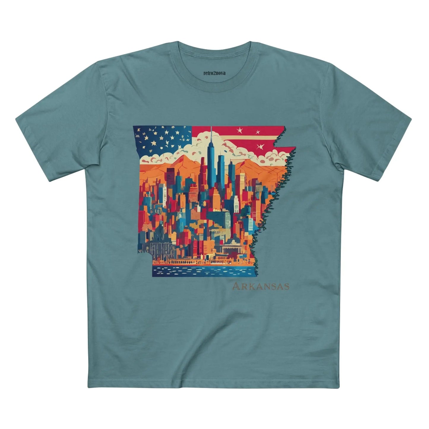 Arkansas State Shirt Unisex Premium Cotton Tee With Original Art Design Retro2Nova