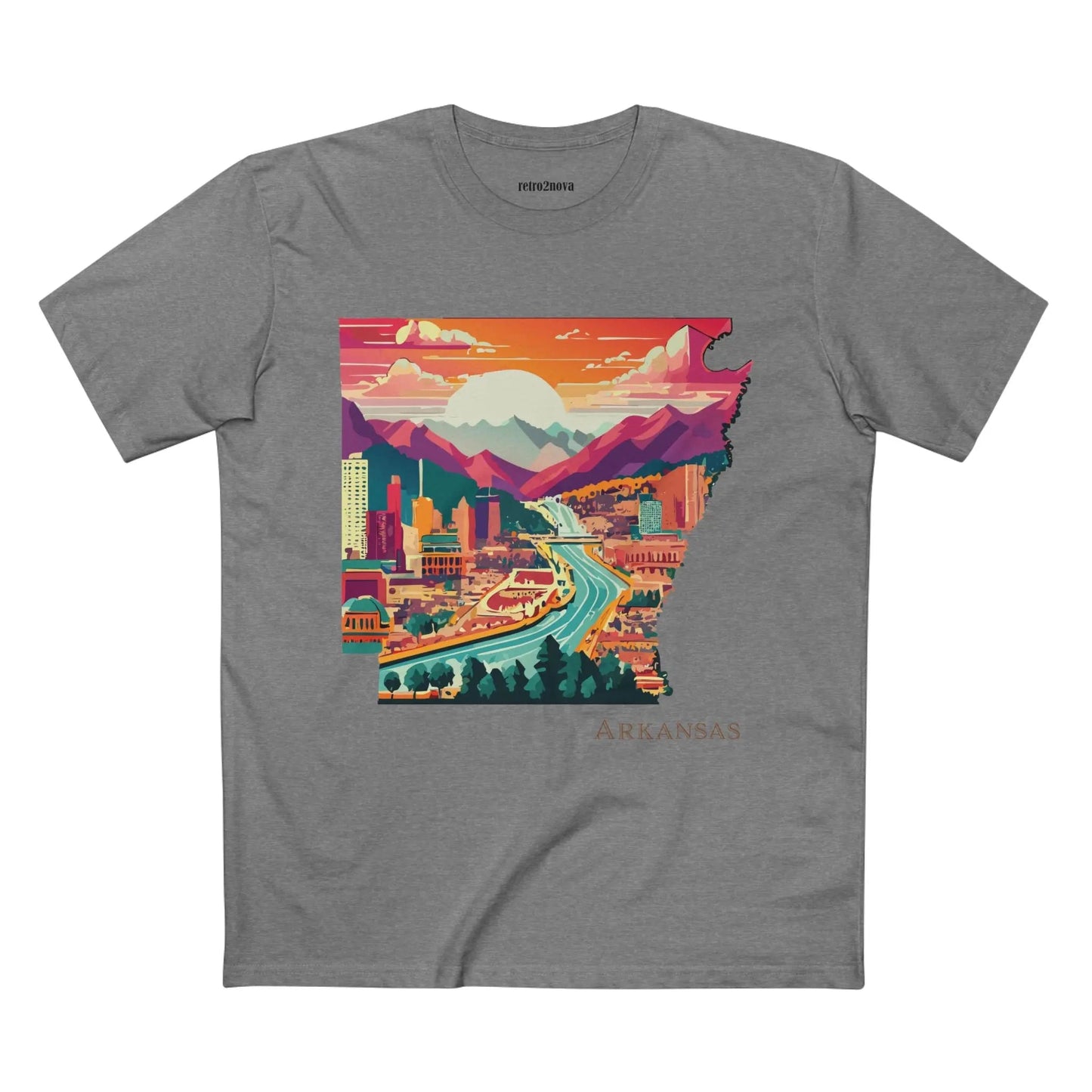 Arkansas State Shirt Unisex Premium Cotton Tee With Original Art Design Retro2Nova