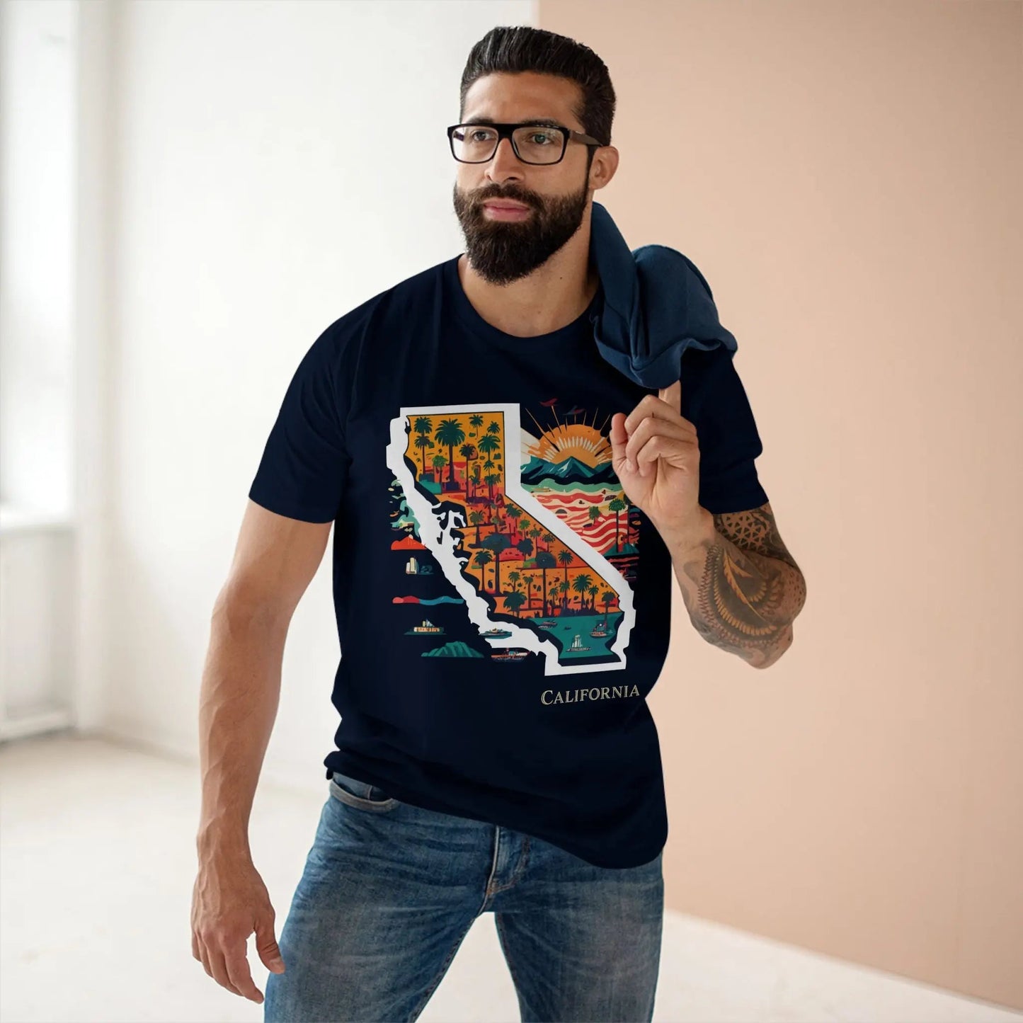 California State Shirt Unisex Premium Cotton Tee With Original Art Design Retro2Nova