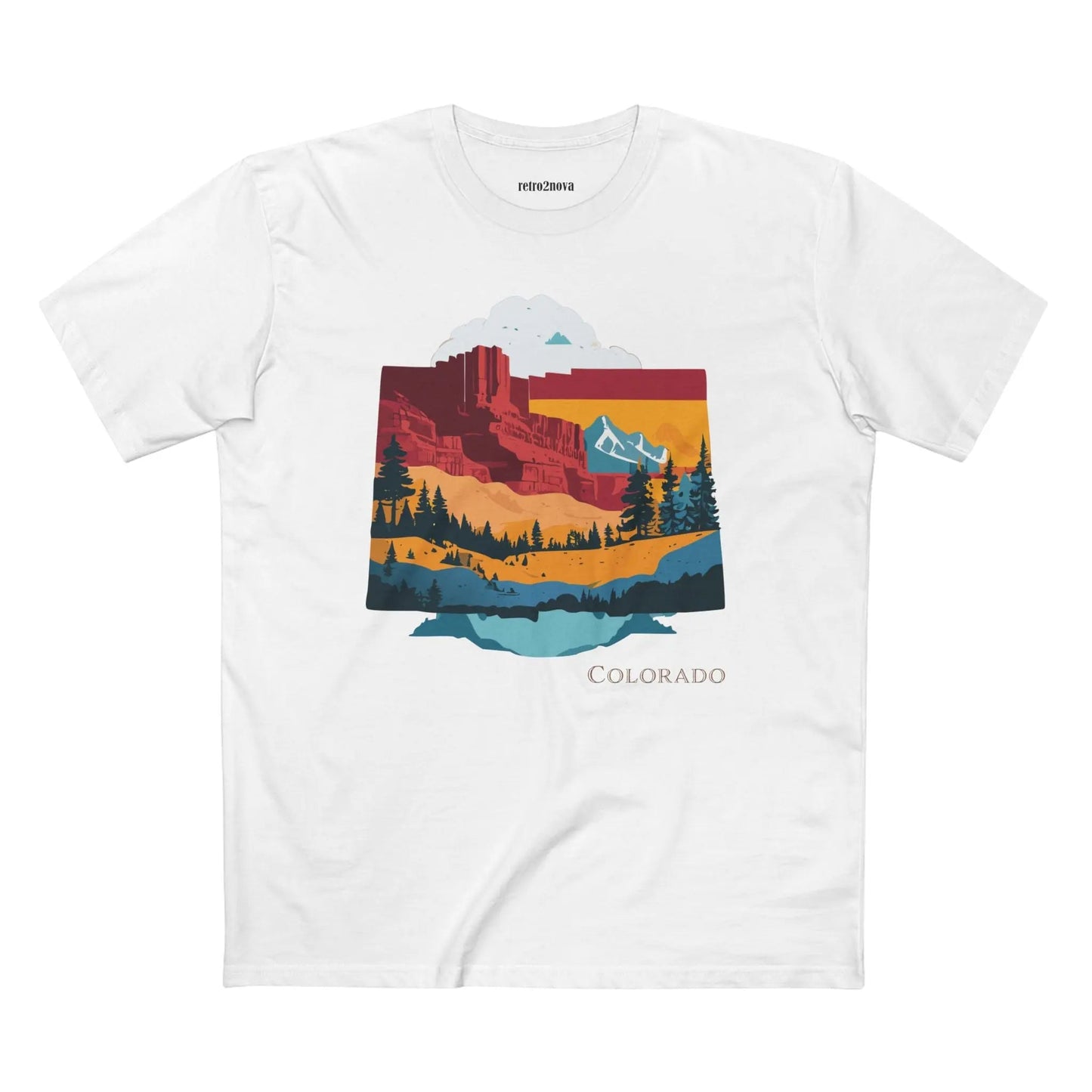 Colorado State Shirt Unisex Premium Cotton Tee With Original Art Design Retro2Nova