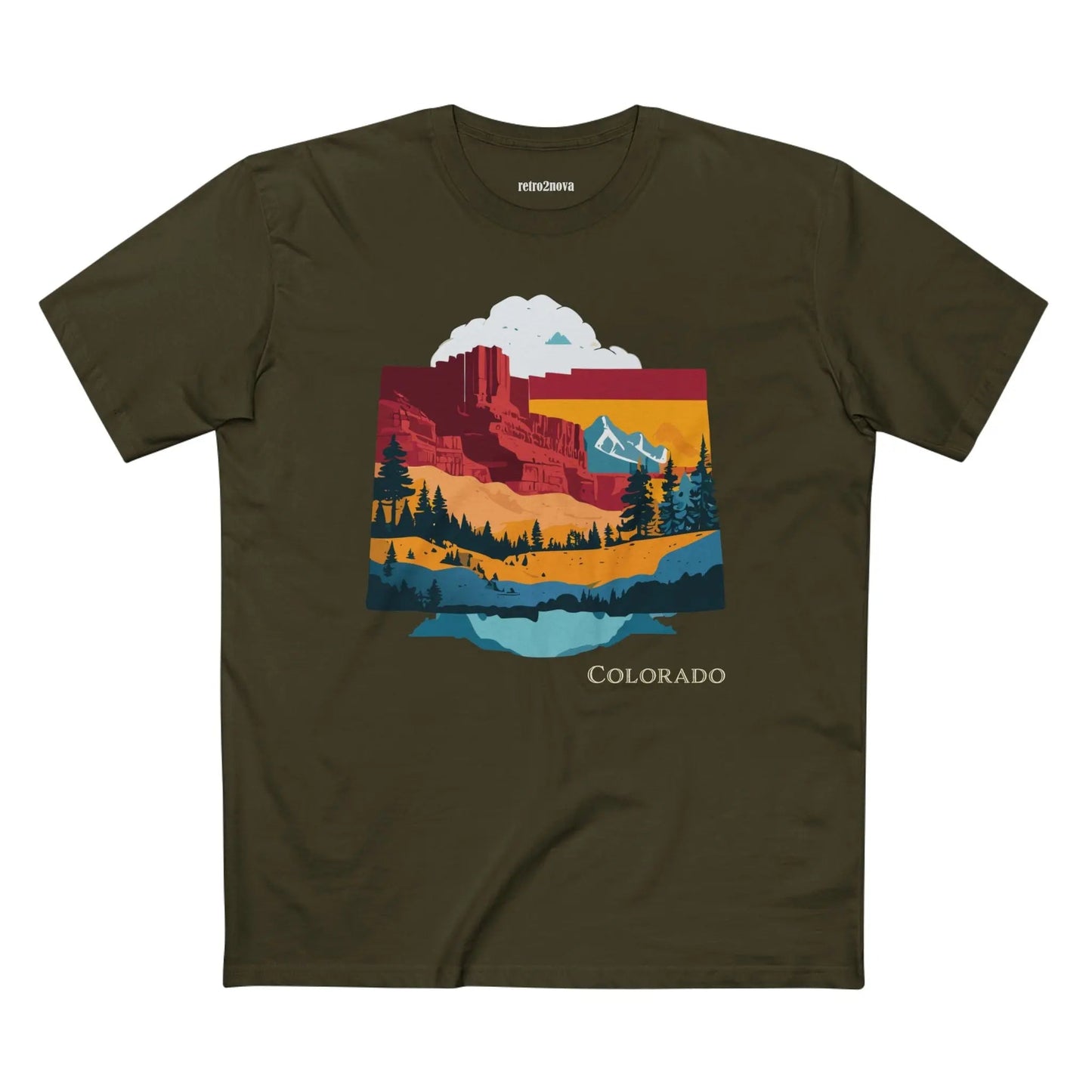 Colorado State Shirt Unisex Premium Cotton Tee With Original Art Design Retro2Nova