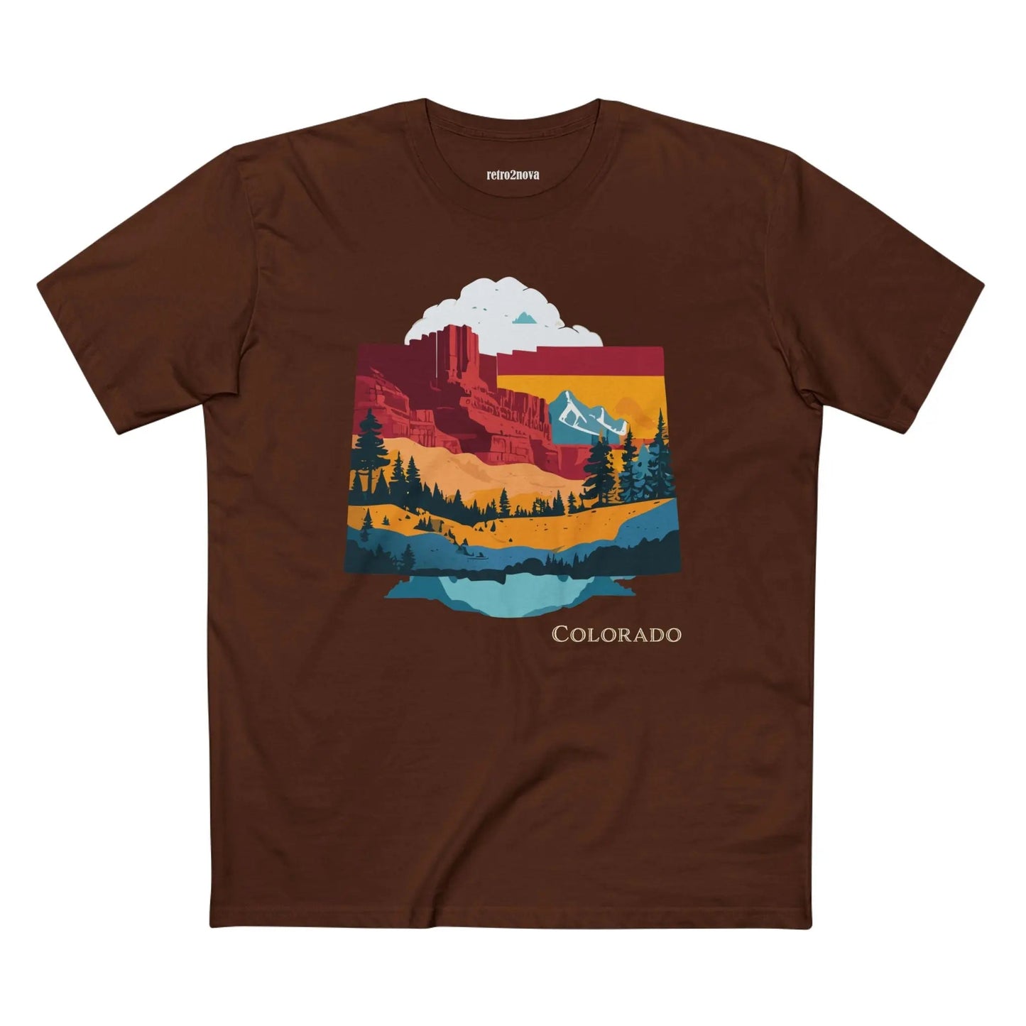 Colorado State Shirt Unisex Premium Cotton Tee With Original Art Design Retro2Nova