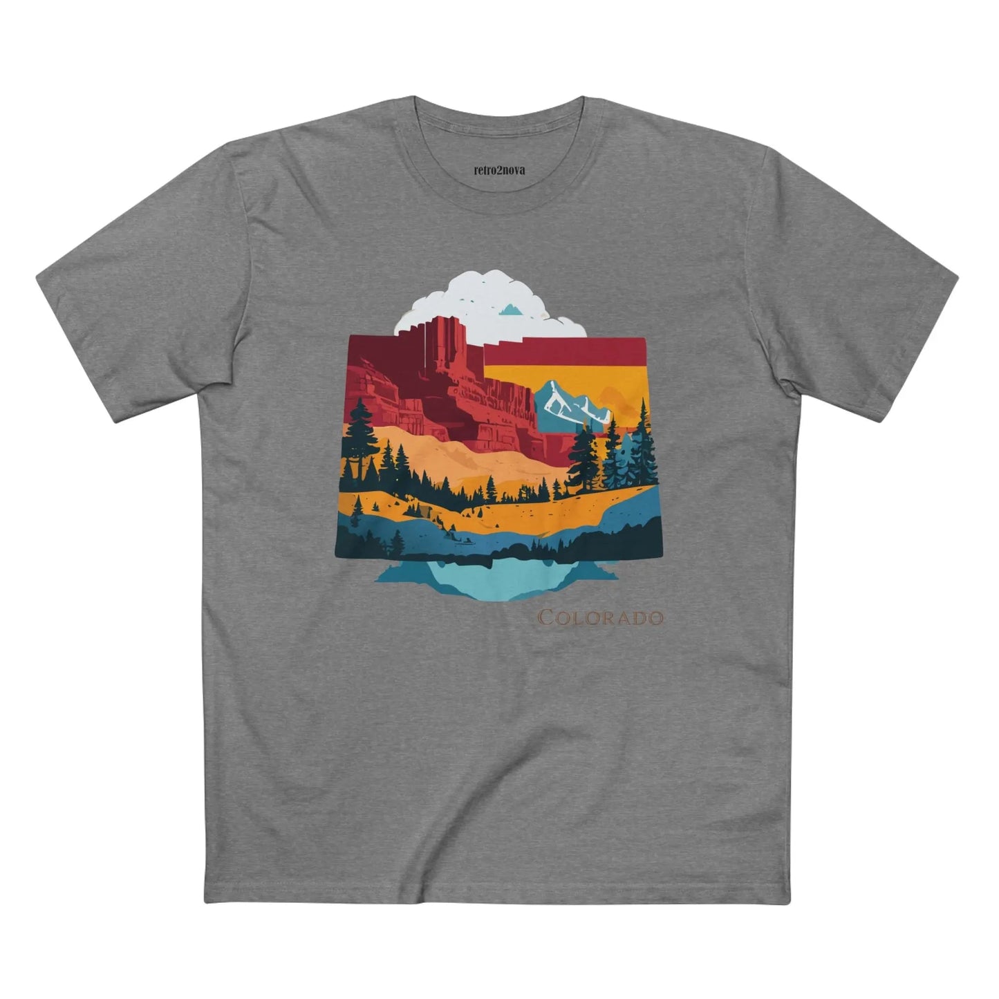 Colorado State Shirt Unisex Premium Cotton Tee With Original Art Design Retro2Nova
