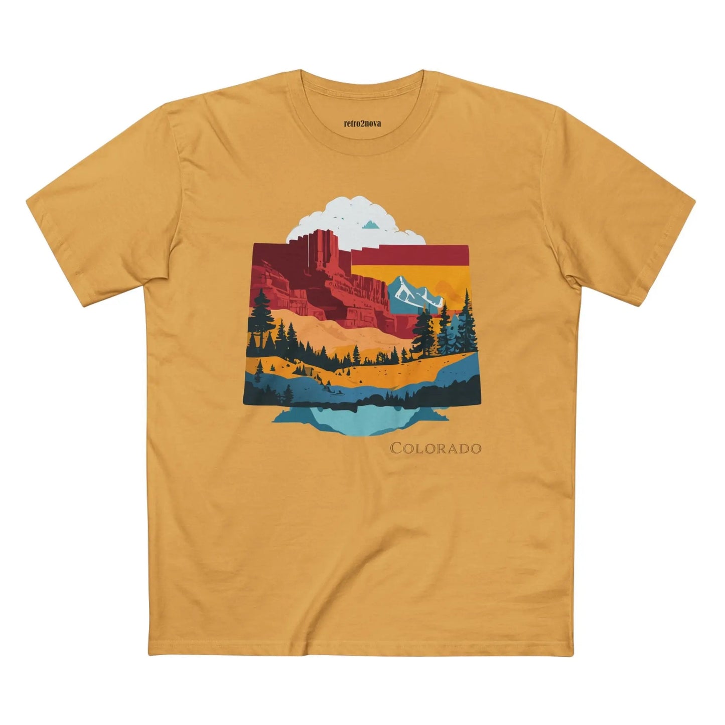 Colorado State Shirt Unisex Premium Cotton Tee With Original Art Design Retro2Nova