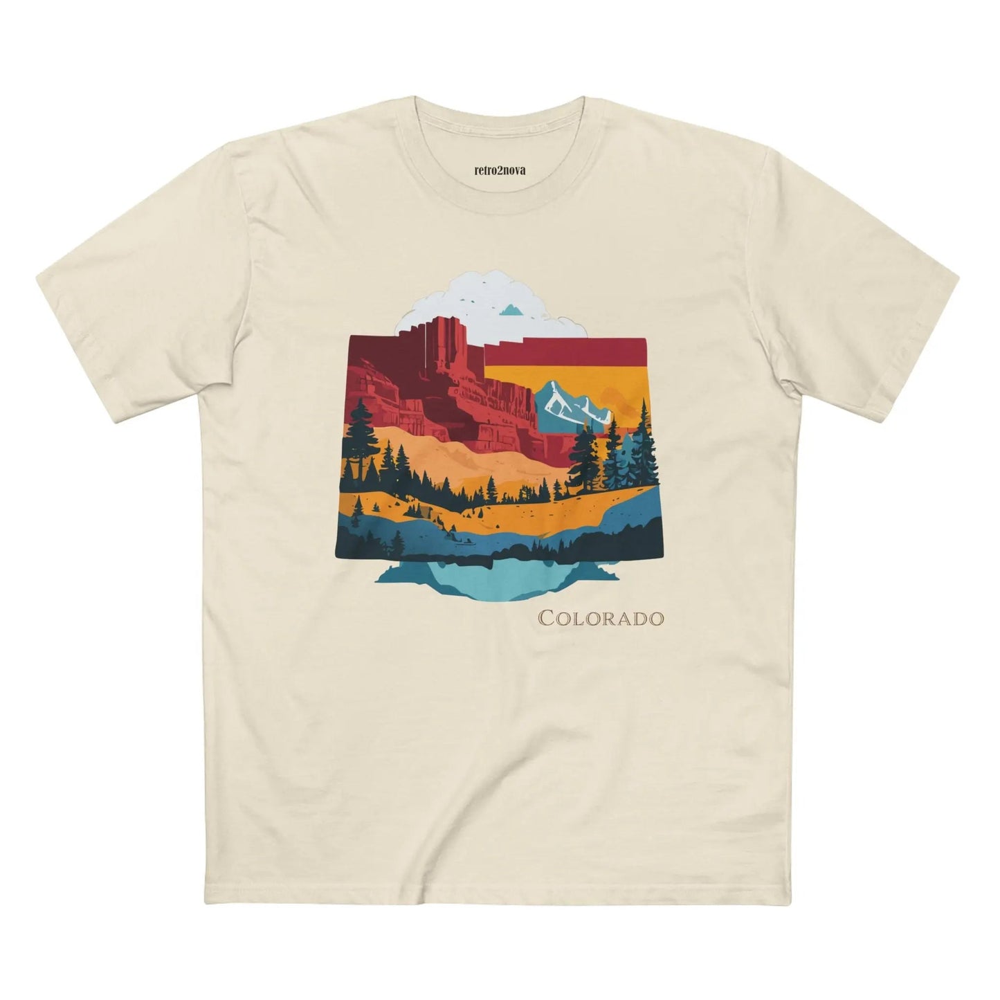 Colorado State Shirt Unisex Premium Cotton Tee With Original Art Design Retro2Nova