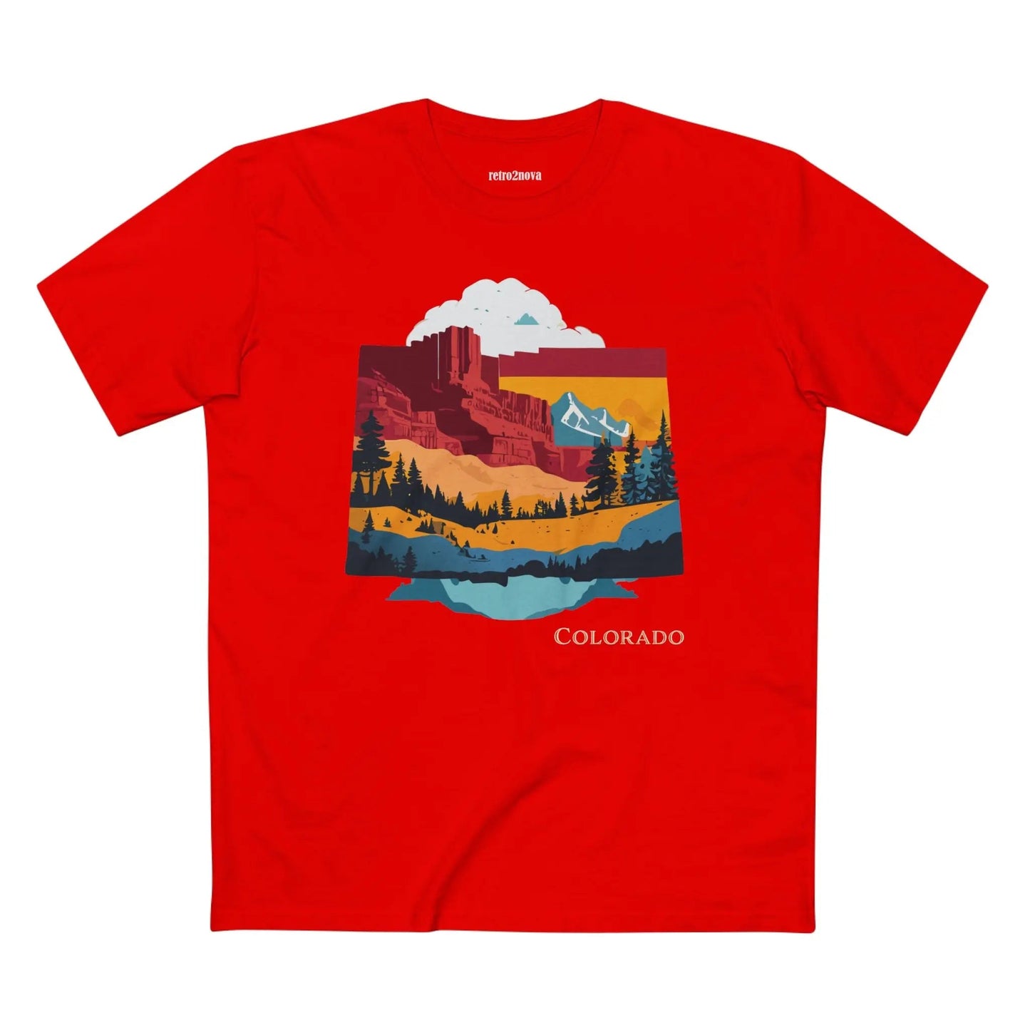 Colorado State Shirt Unisex Premium Cotton Tee With Original Art Design Retro2Nova
