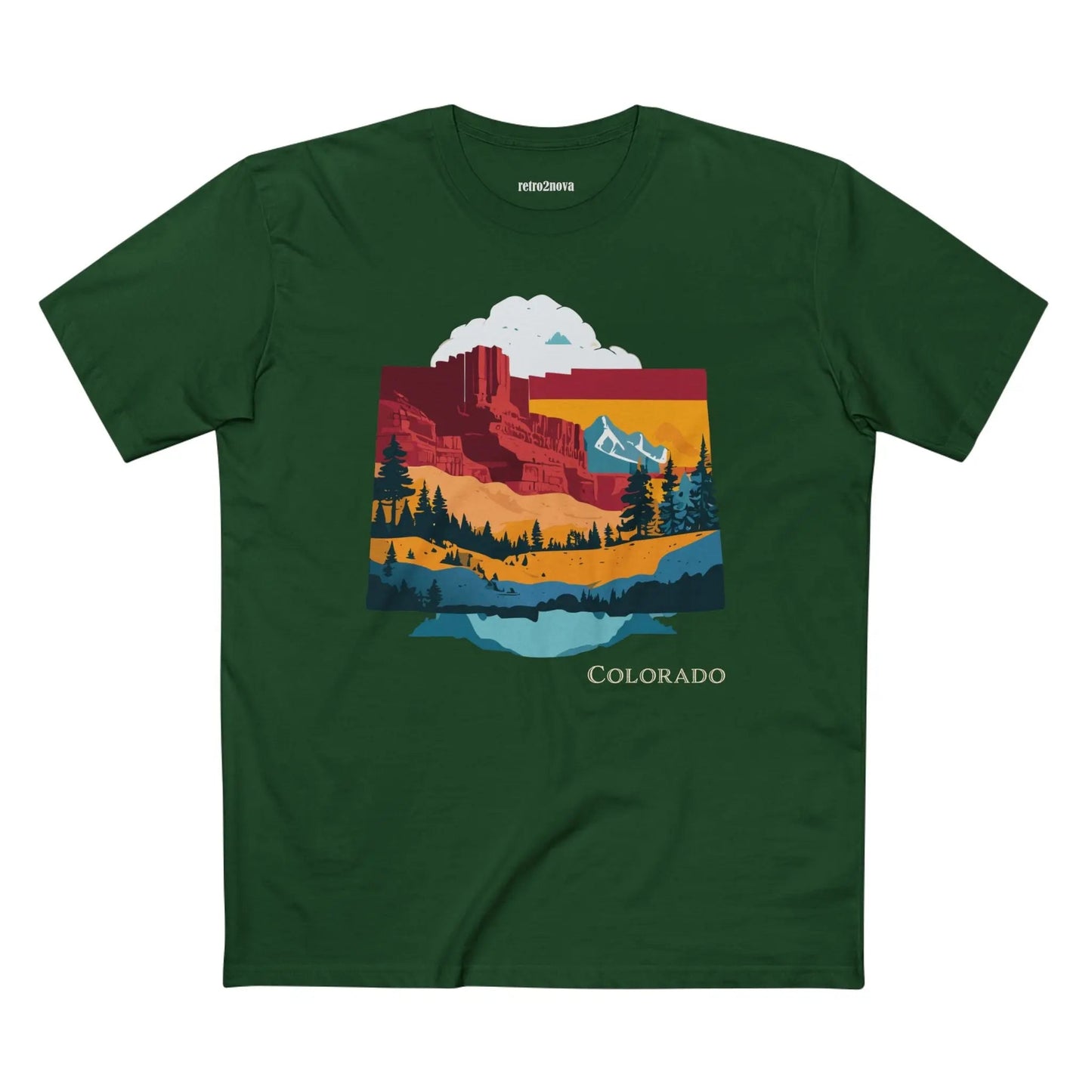 Colorado State Shirt Unisex Premium Cotton Tee With Original Art Design Retro2Nova