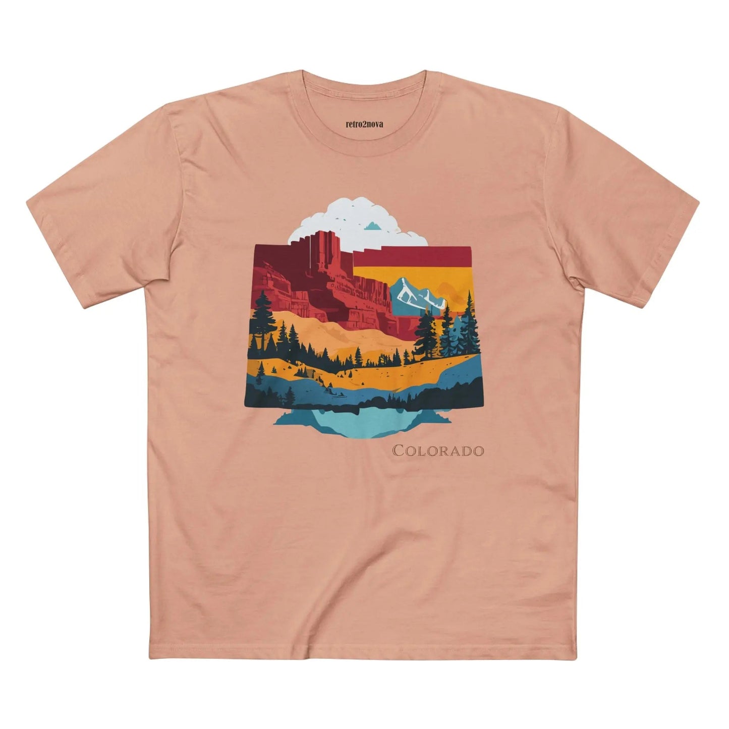 Colorado State Shirt Unisex Premium Cotton Tee With Original Art Design Retro2Nova
