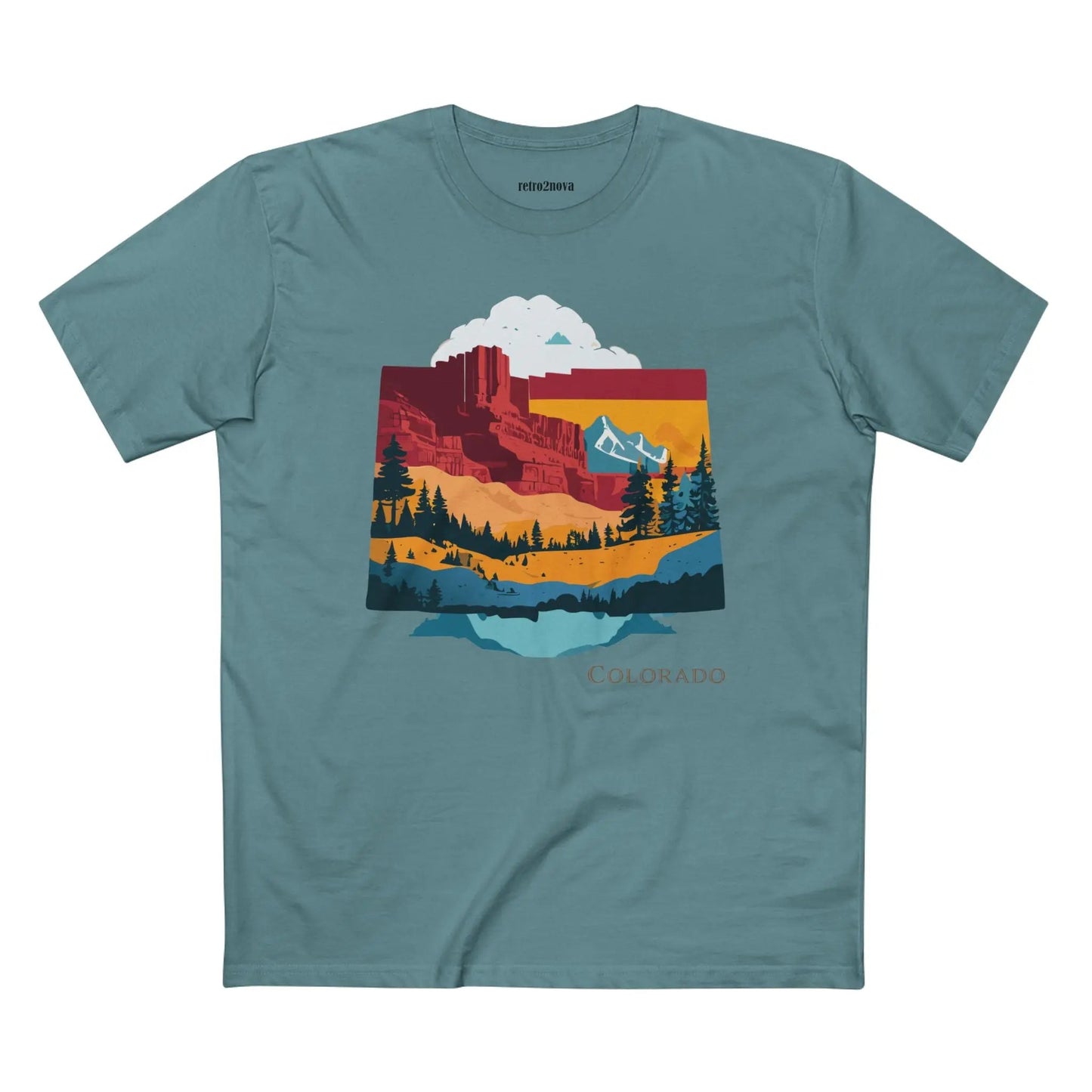 Colorado State Shirt Unisex Premium Cotton Tee With Original Art Design Retro2Nova