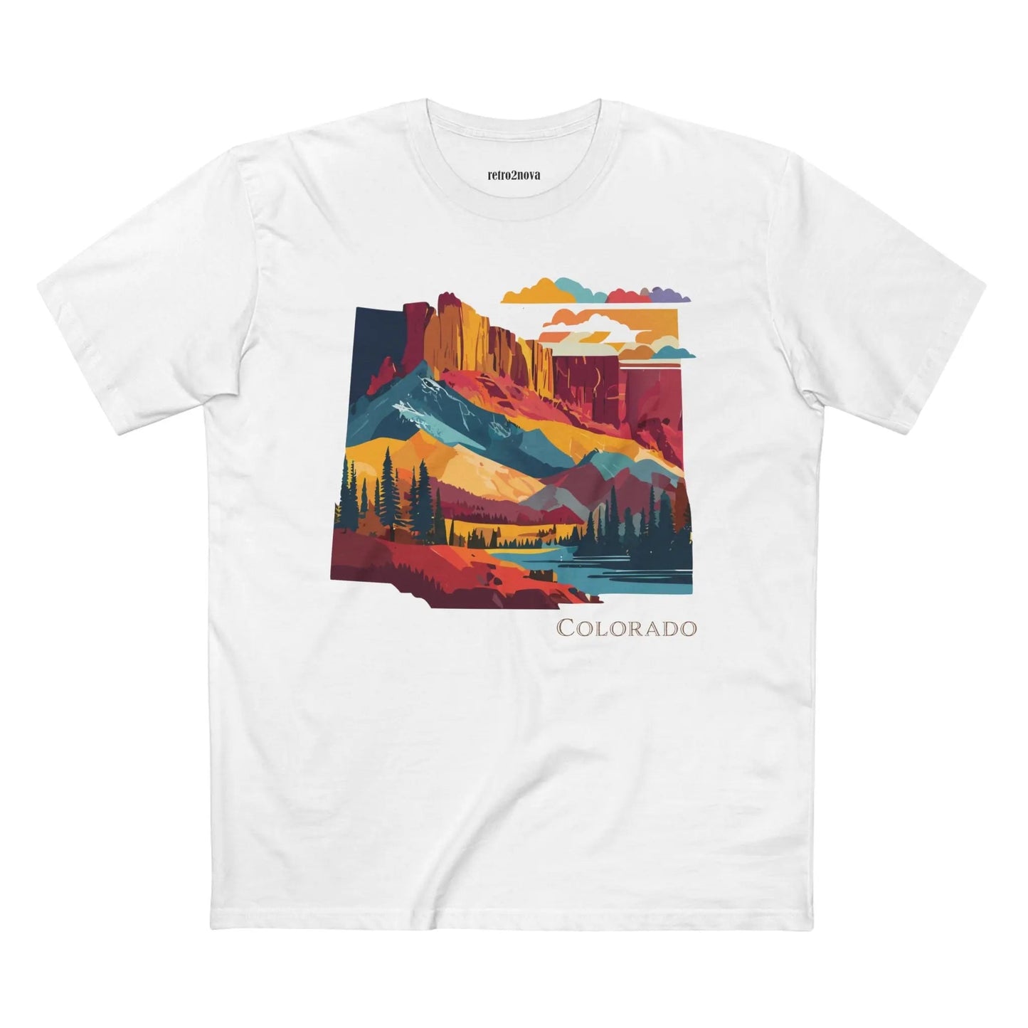 Colorado State Shirt Unisex Premium Cotton Tee With Original Art Design By Retro2Nova